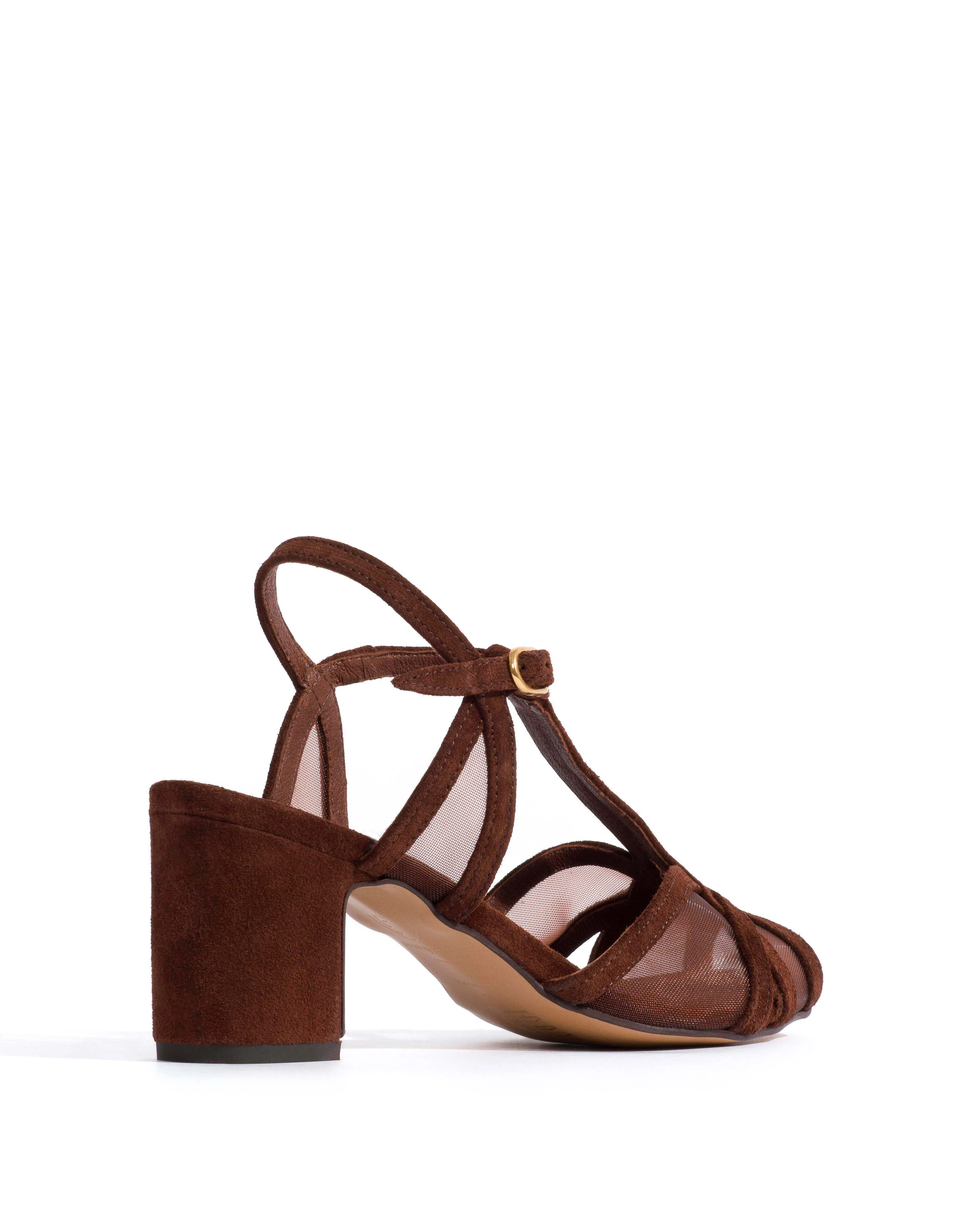 Therese 55 mesh Calf suede & mesh Chocolate sold by Anonymous Copenhagen product image thumbnail 3