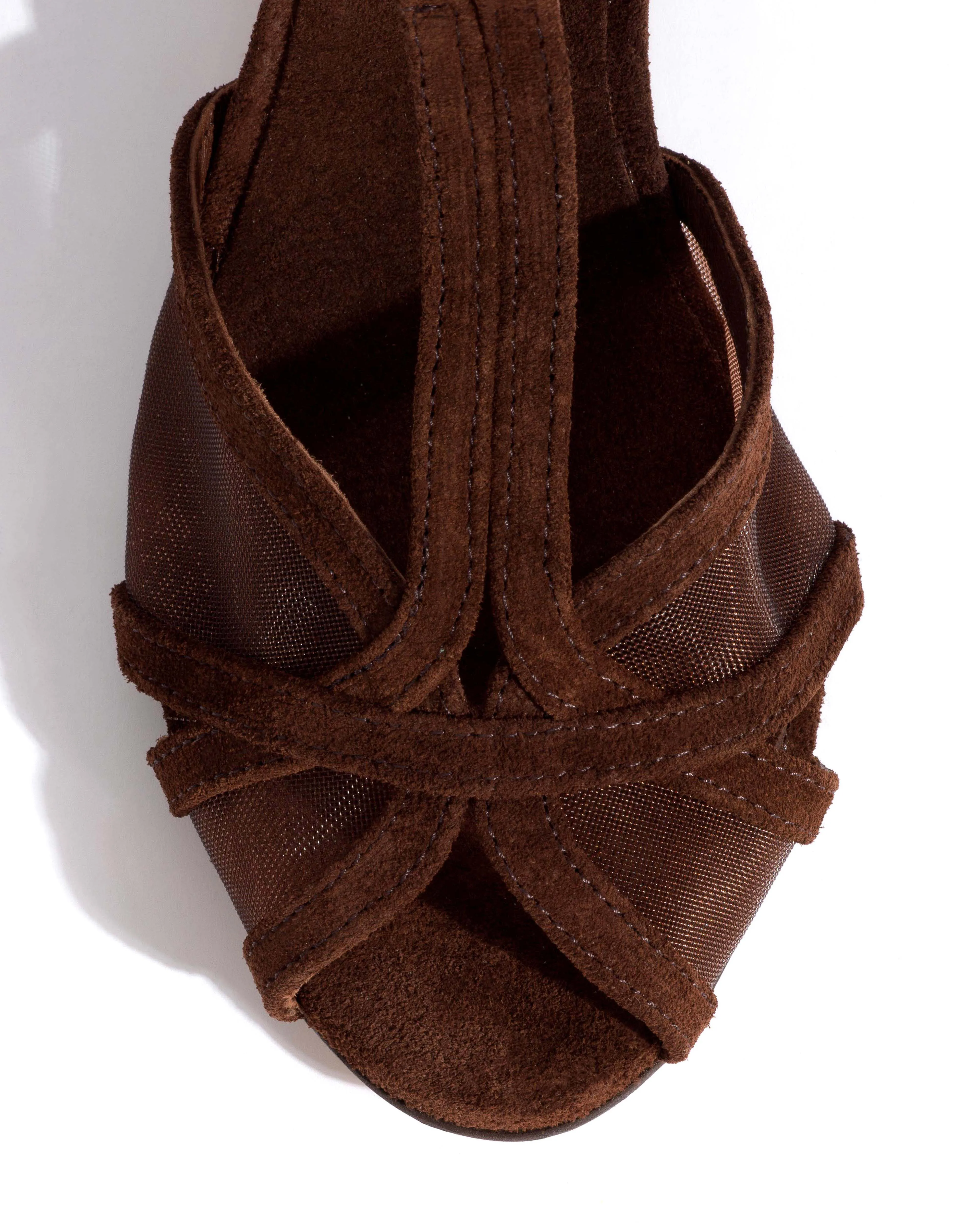 Therese 55 mesh Calf suede & mesh Chocolate sold by Anonymous Copenhagen product image thumbnail 5