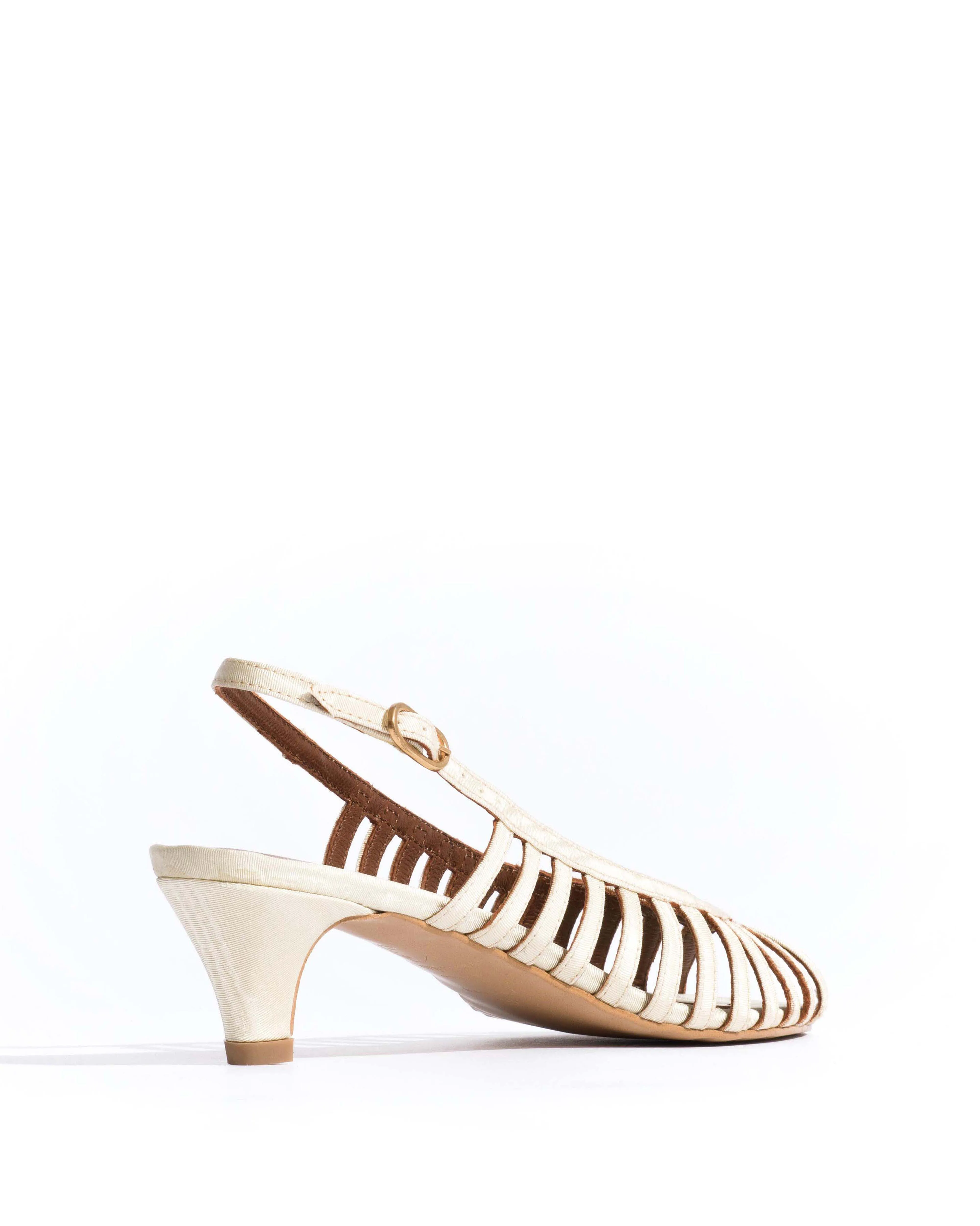 Carminho 40 stiletto Glossy moire Ivory sold by Anonymous Copenhagen product image thumbnail 3