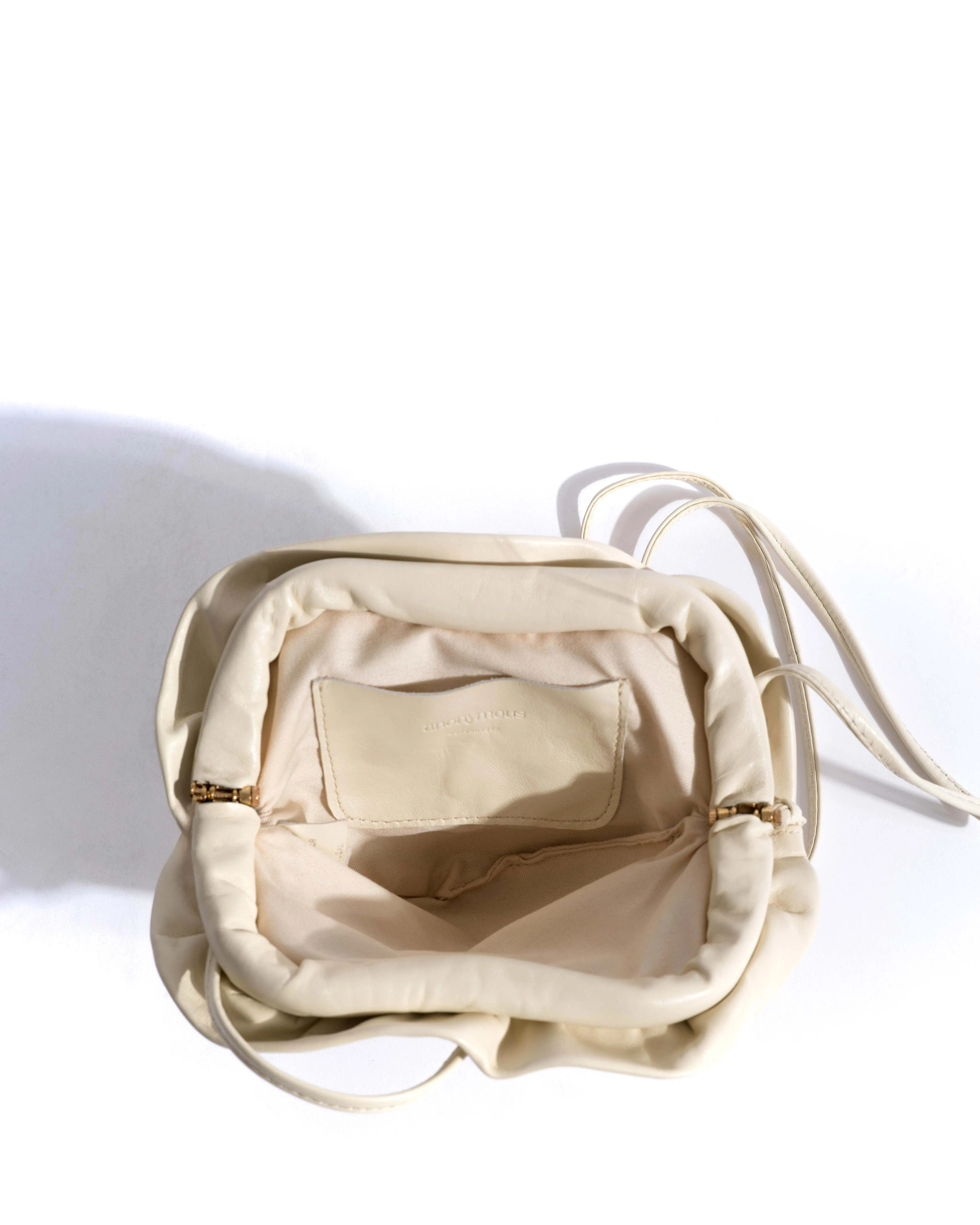 Zally petite heart bag Shiny lamb White sand sold by Anonymous Copenhagen product image thumbnail 4