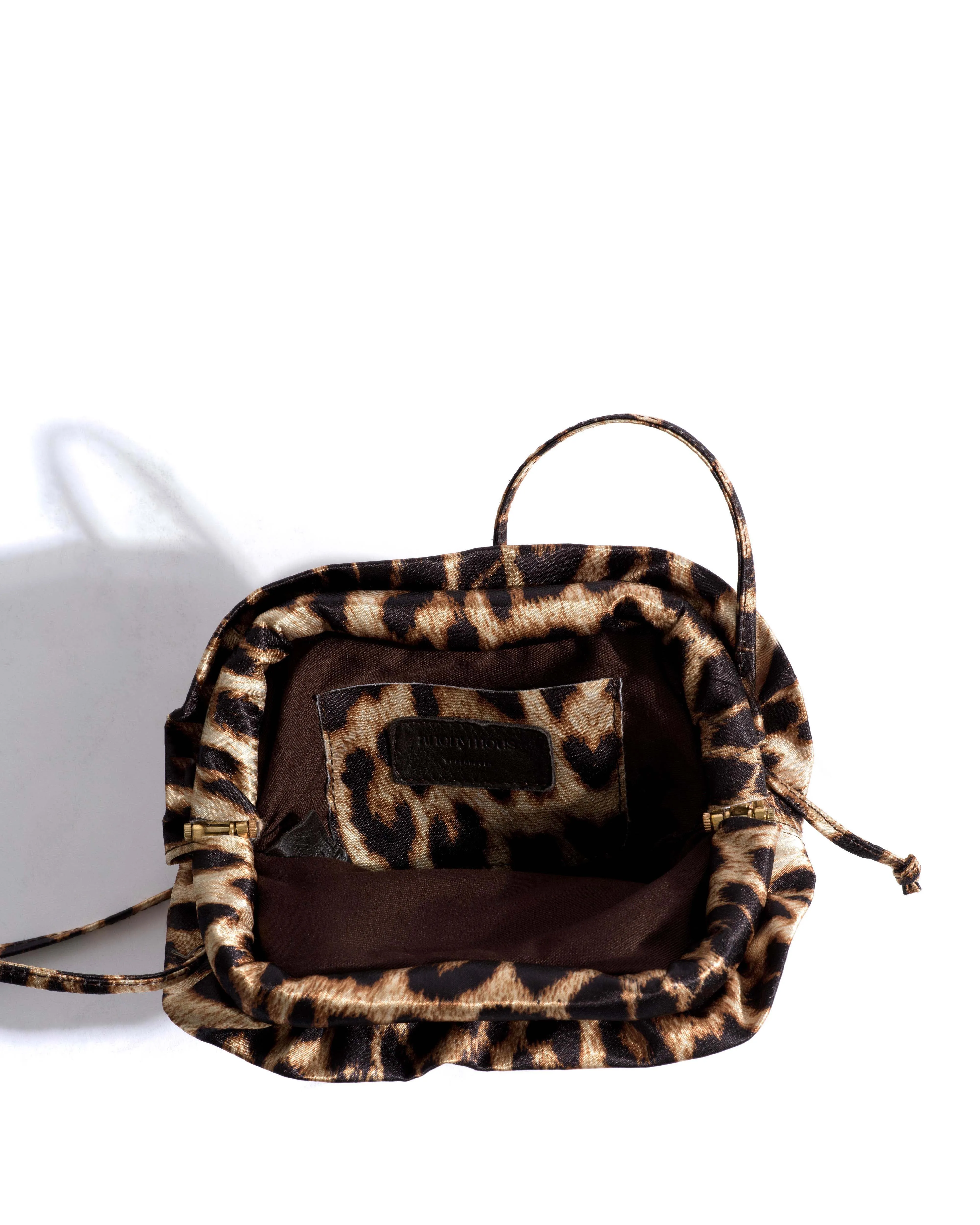 Zally petite heart bag Satin print Leopard sold by Anonymous Copenhagen product image thumbnail 4