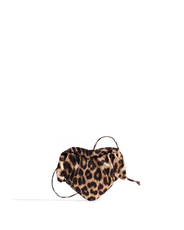 Zally petite heart bag Satin print Leopard sold by Anonymous Copenhagen