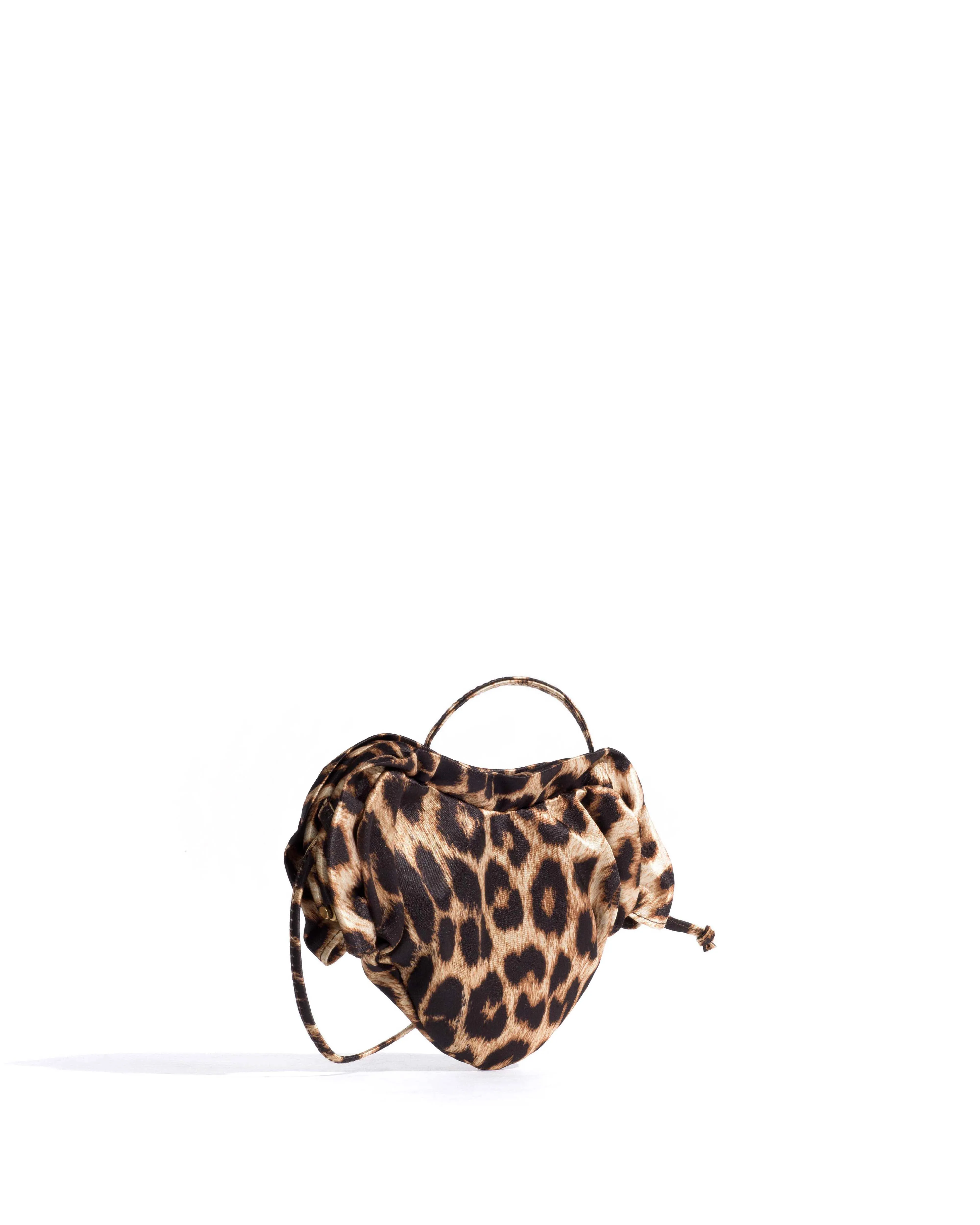 Zally petite heart bag Satin print Leopard sold by Anonymous Copenhagen product image thumbnail 2