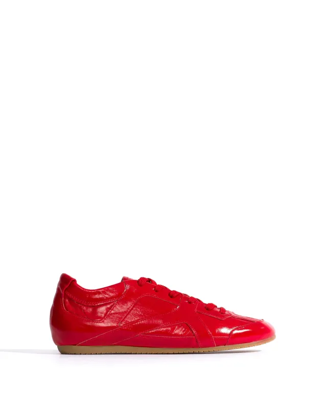 Sneakerina Crinkled polished goat Scarlet made by Anonymous Copenhagen