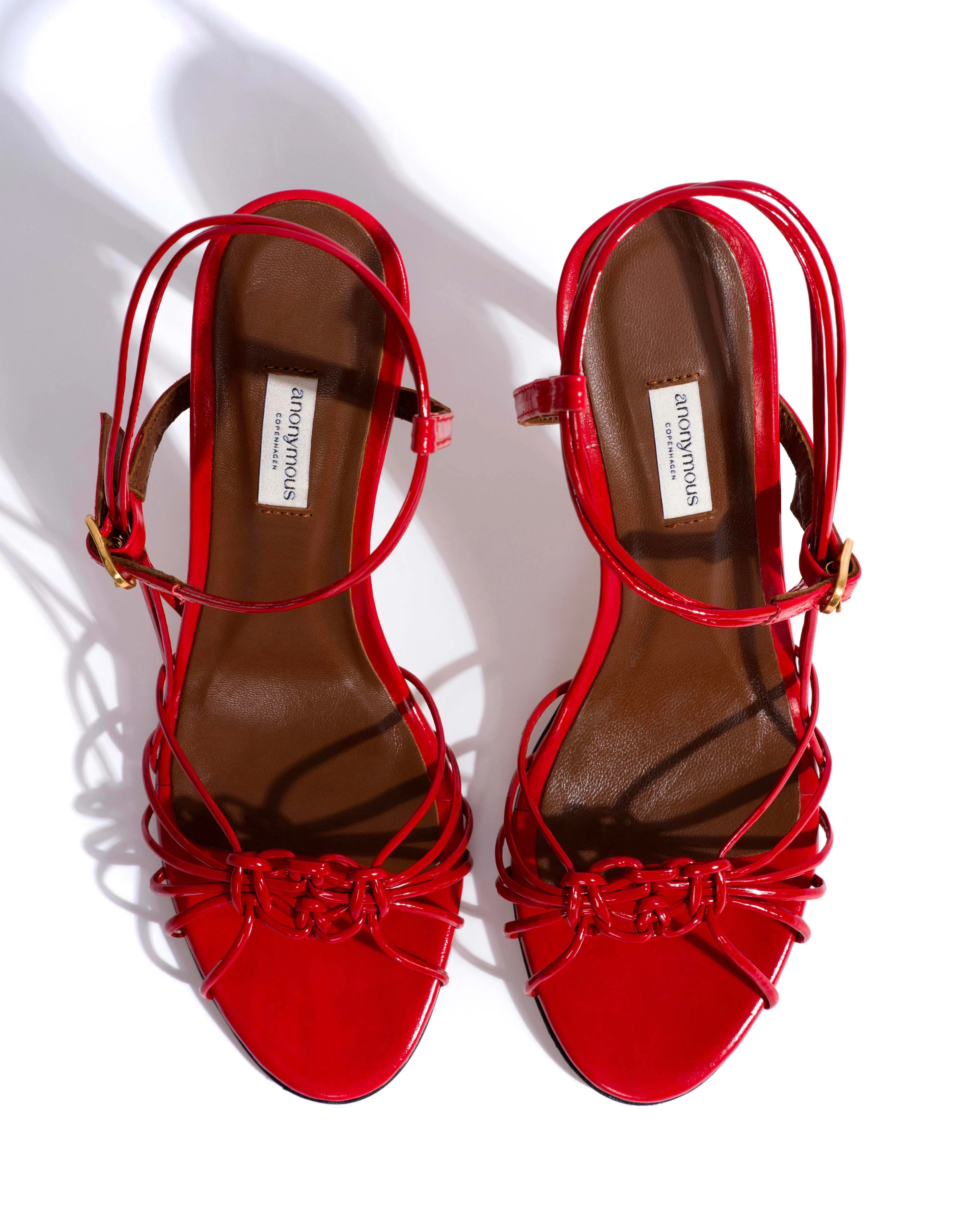 Savannah 100 hand-braided Crinkled polished goat Scarlet sold by Anonymous Copenhagen product image thumbnail 4