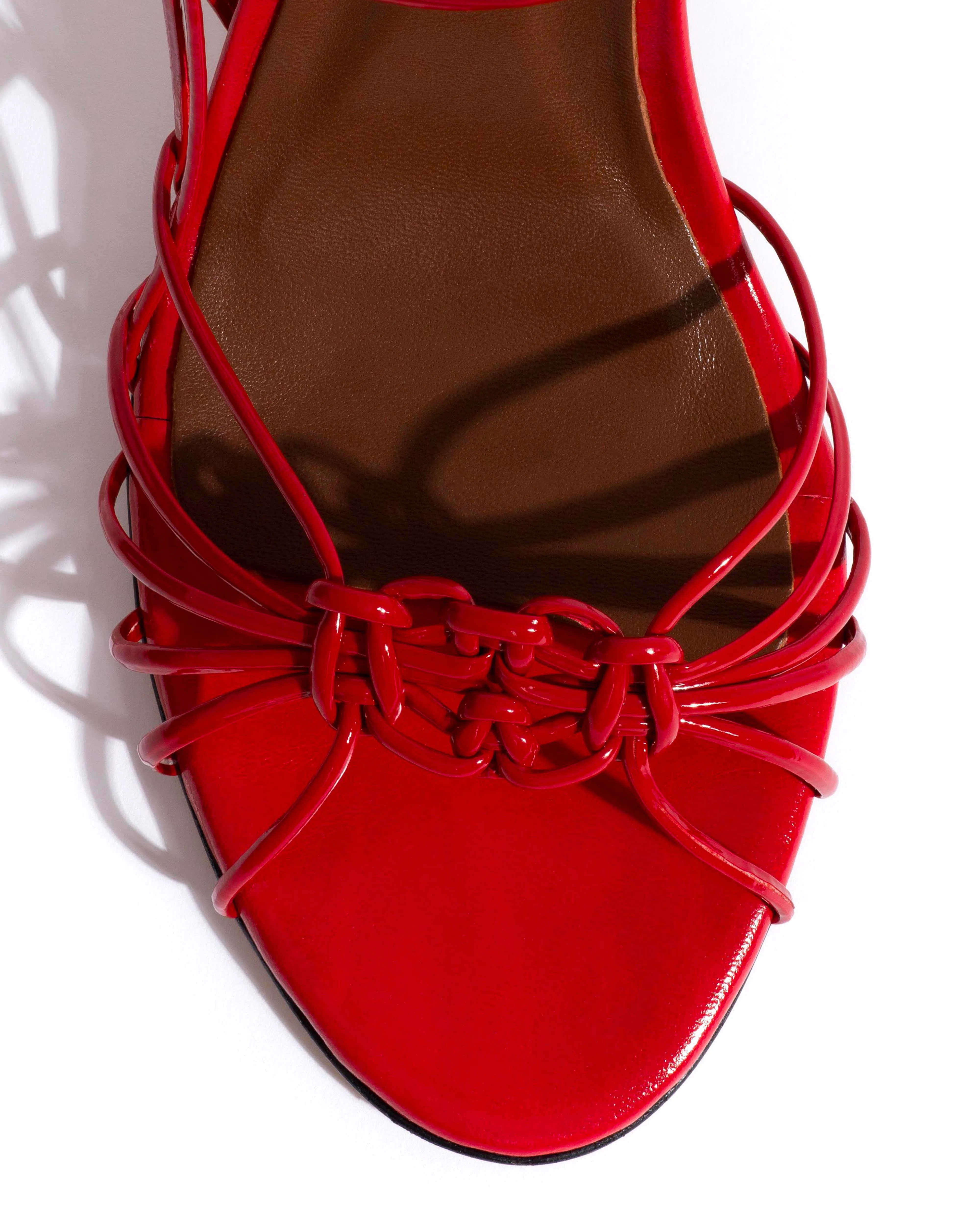 Savannah 100 hand-braided Crinkled polished goat Scarlet sold by Anonymous Copenhagen product image thumbnail 5