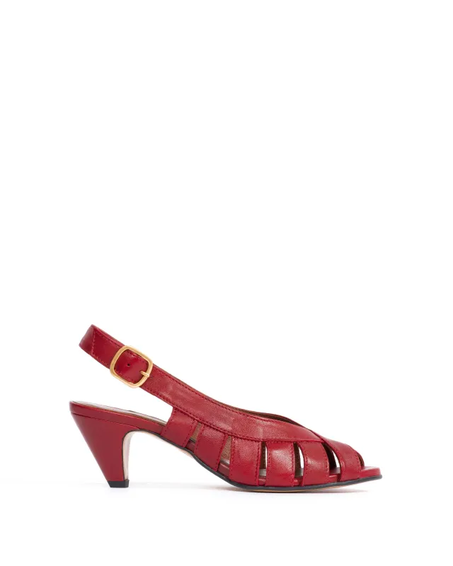 Sophie 50 stiletto Shiny lamb Pomegranate sold by Anonymous Copenhagen