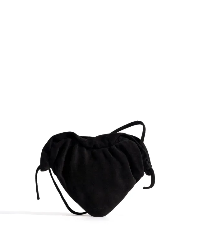 Zally classic heart bag Calf suede Black sold by Anonymous Copenhagen