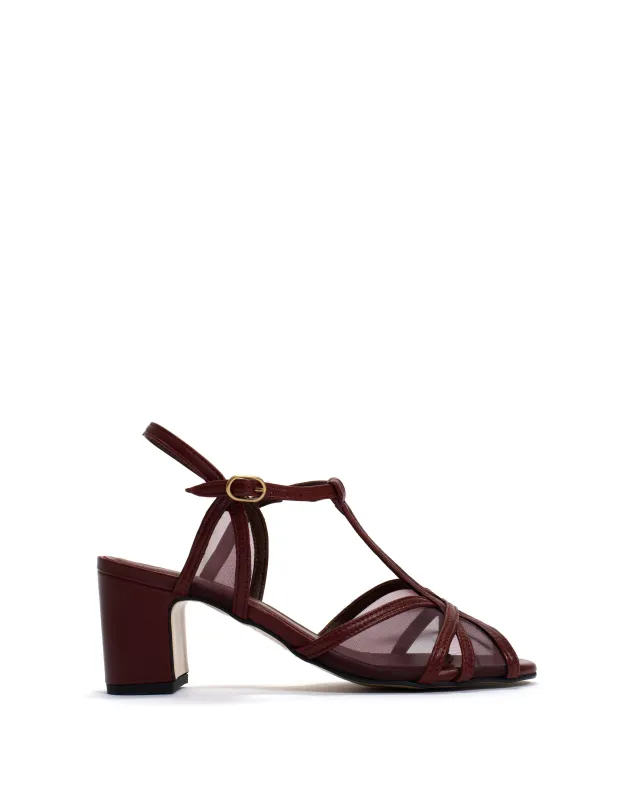 Therese 55 mesh Shiny lamb & mesh Pomegranate made by Anonymous Copenhagen