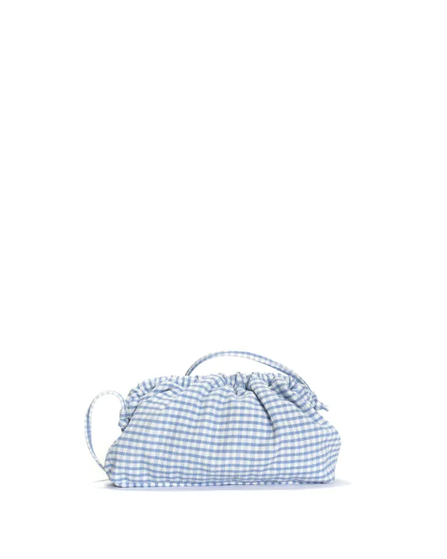 Hally classic cloud bag Pleated gingham Bubble blue sold by Anonymous Copenhagen