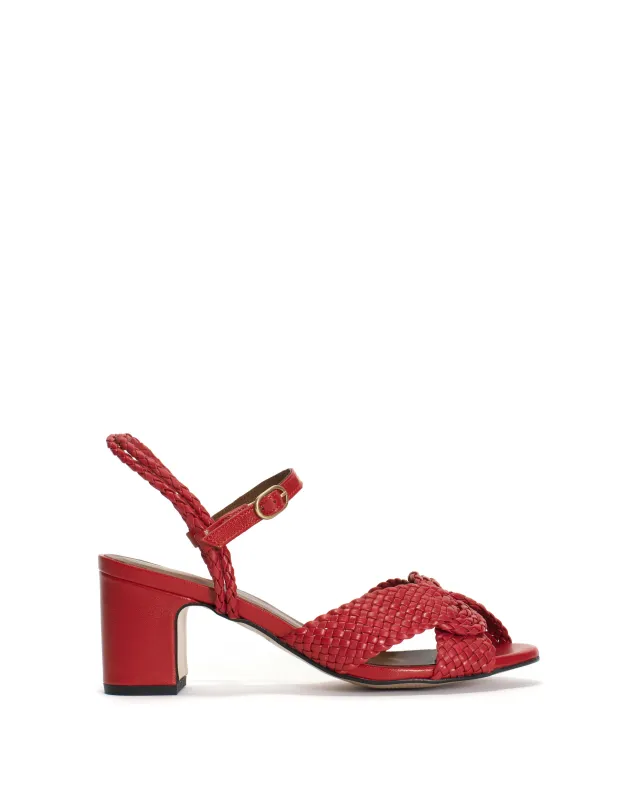 Dilaya 55 hand-braided Hand-braided leather Ruby red sold by Anonymous Copenhagen