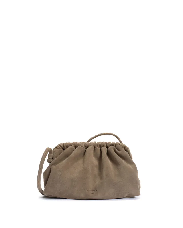 Hally classic cloud bag Calf suede Mushroom made by Anonymous Copenhagen