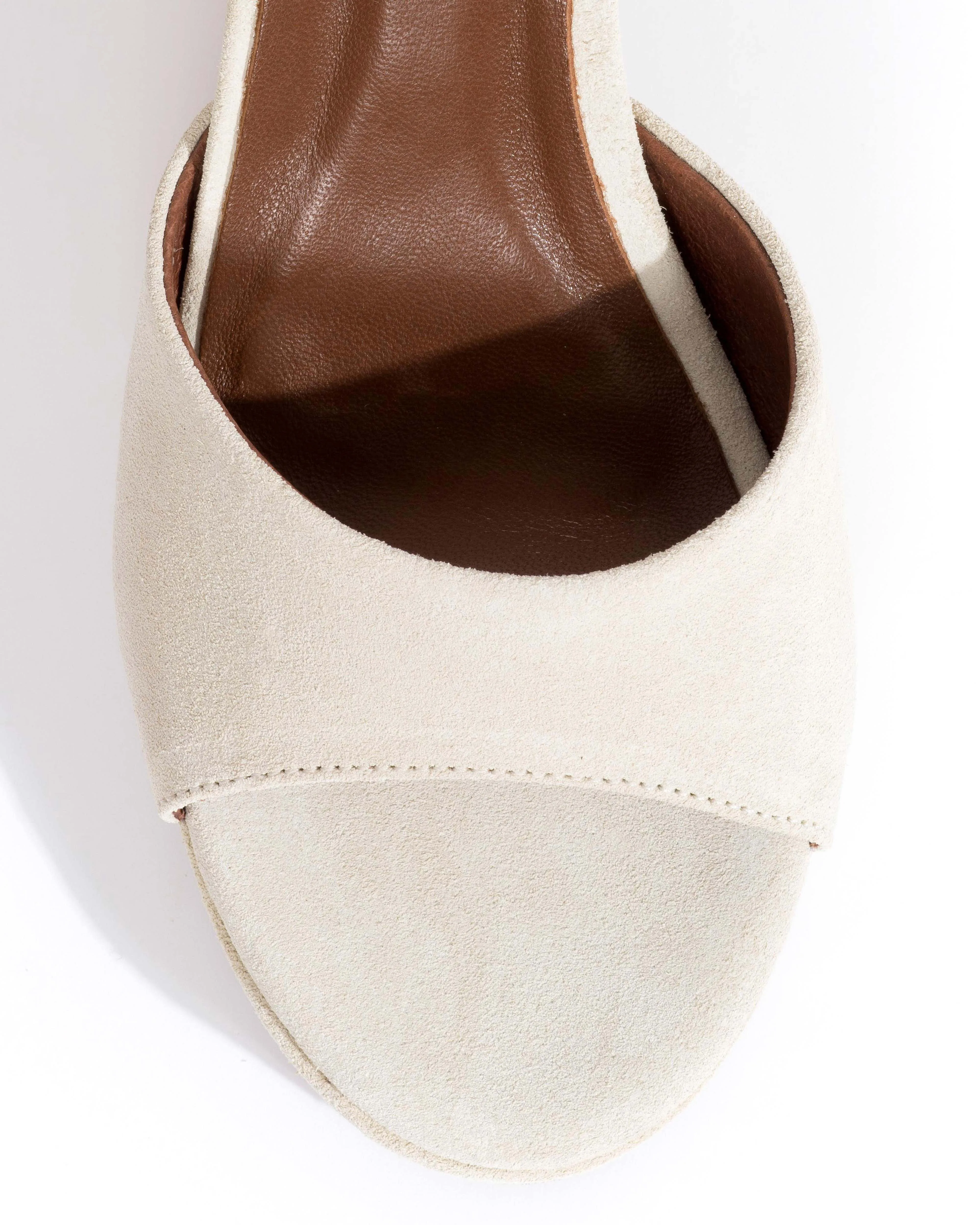 Jolie 85 platform Calf suede Antique white sold by Anonymous Copenhagen product image thumbnail 5
