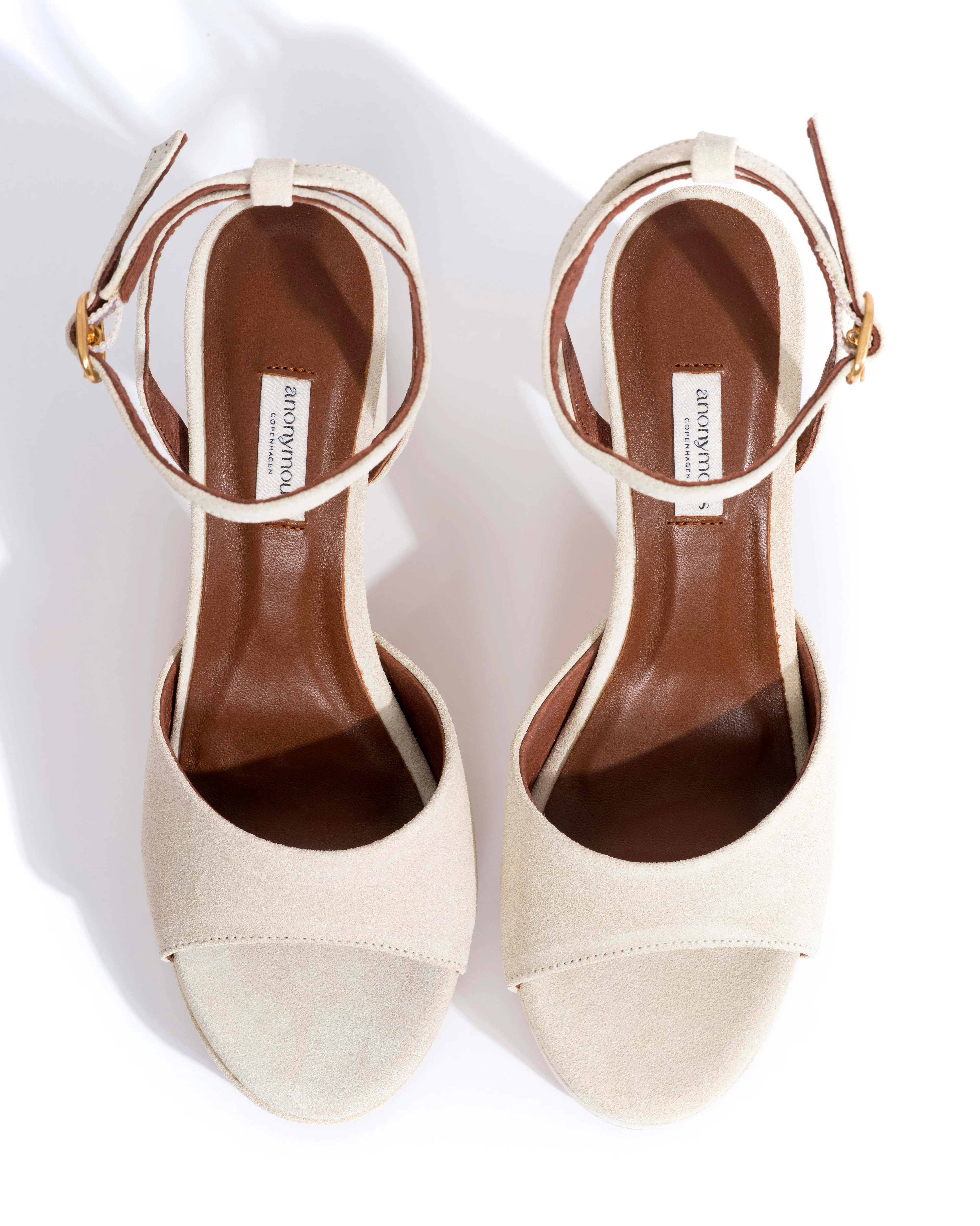 Jolie 85 platform Calf suede Antique white sold by Anonymous Copenhagen product image thumbnail 4
