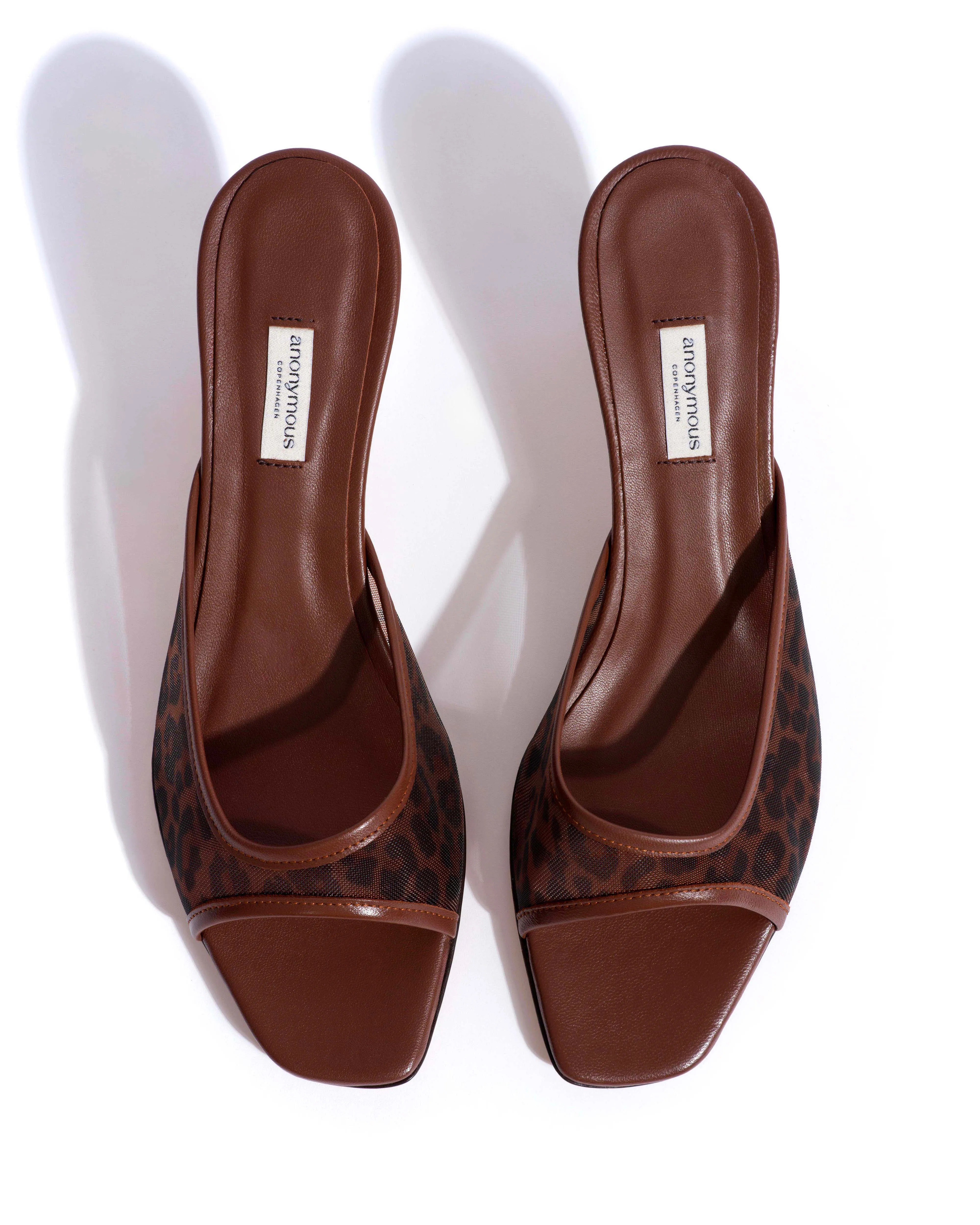 Mazy 55 mesh Shiny lamb & mesh Chocolate & leopard sold by Anonymous Copenhagen product image thumbnail 4