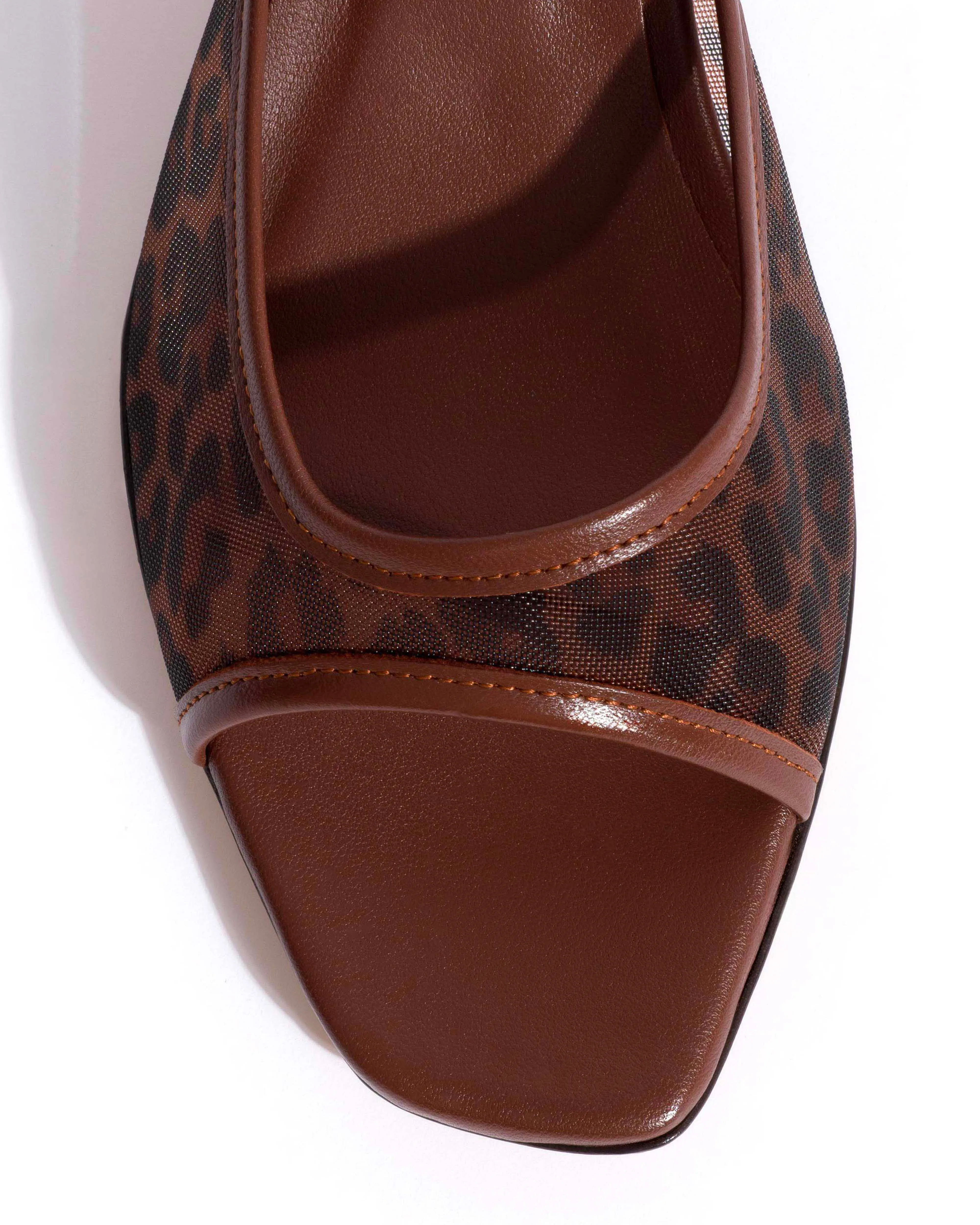 Mazy 55 mesh Shiny lamb & mesh Chocolate & leopard sold by Anonymous Copenhagen product image thumbnail 5