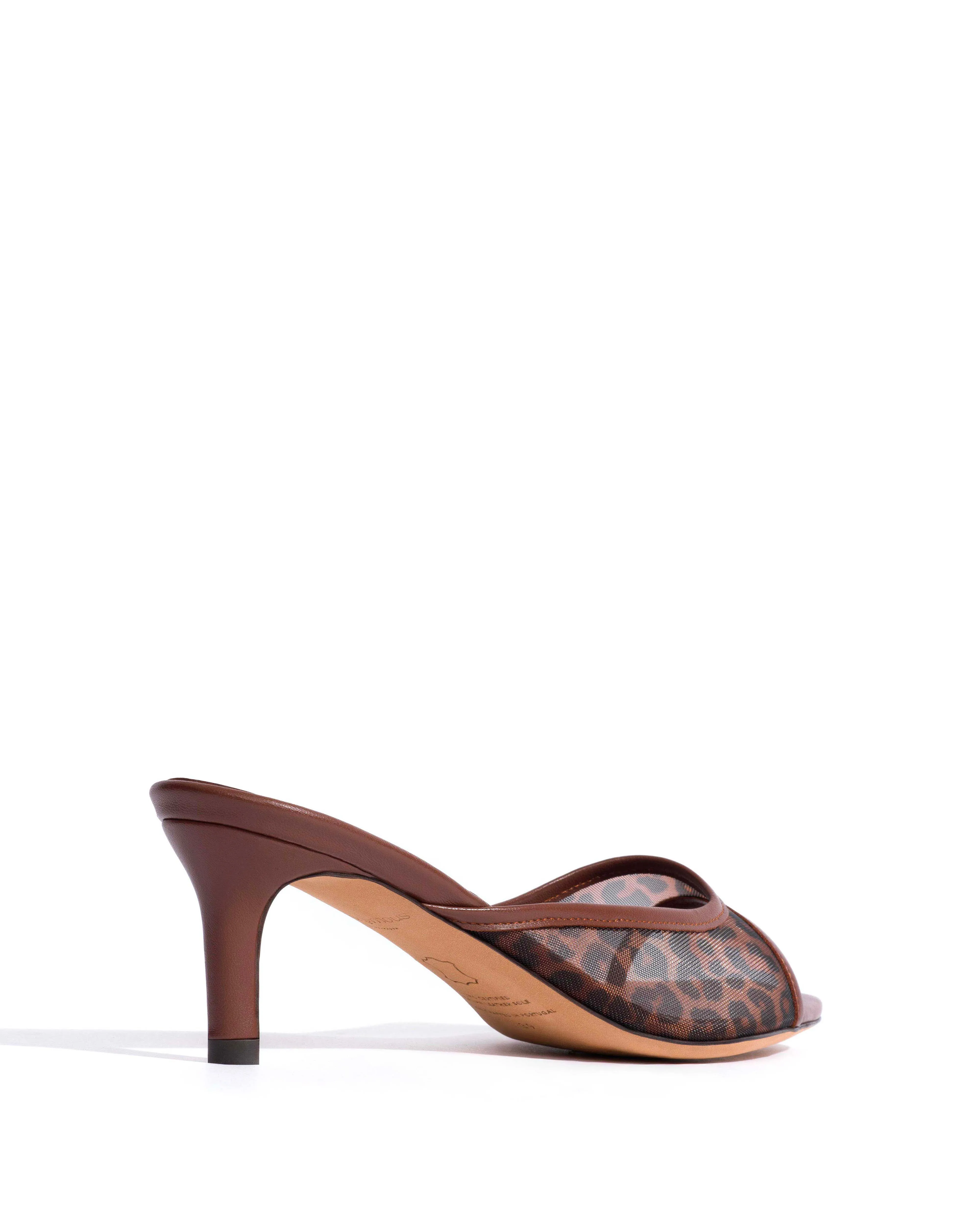 Mazy 55 mesh Shiny lamb & mesh Chocolate & leopard sold by Anonymous Copenhagen product image thumbnail 3