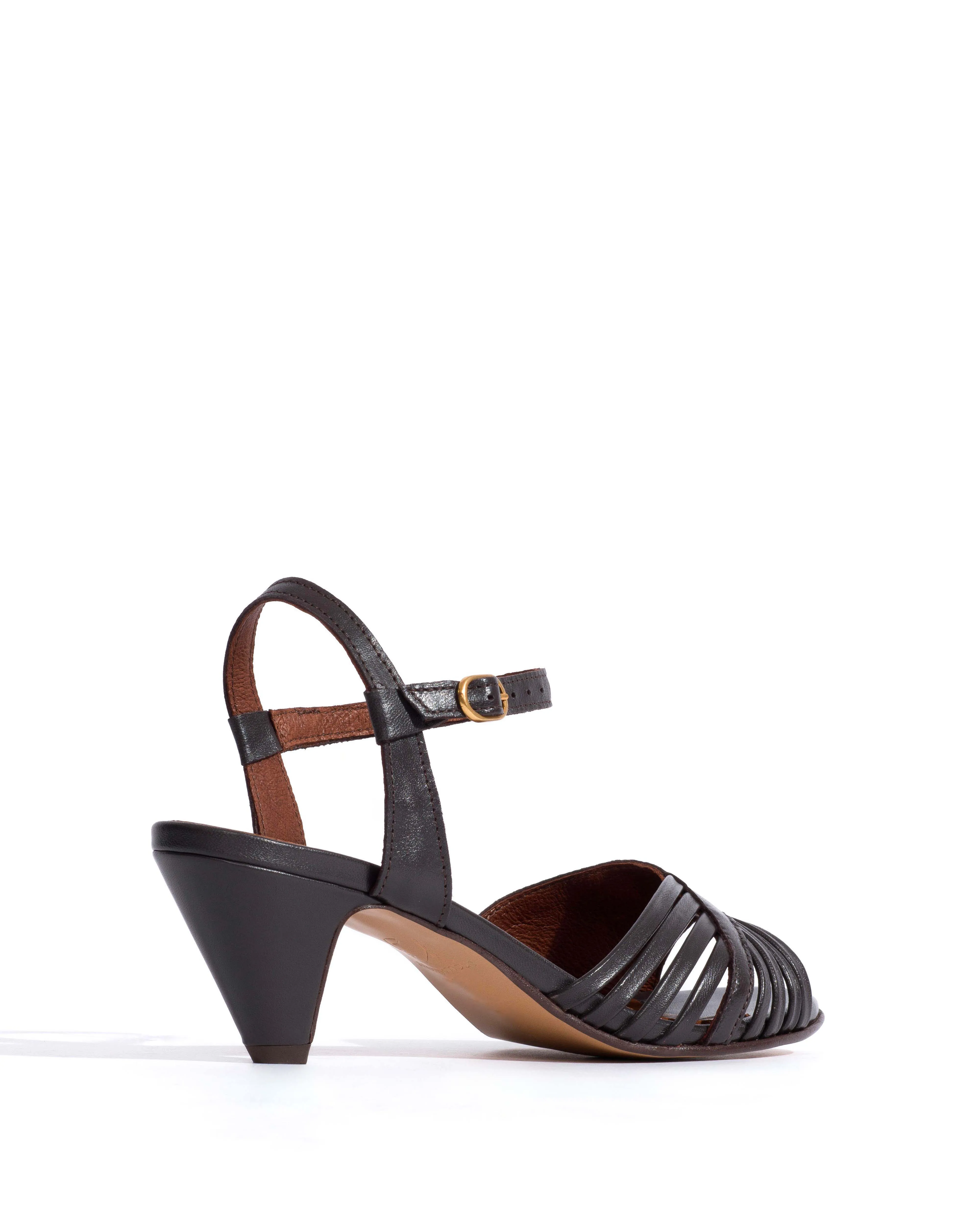 Hermine 50 stiletto Shiny lamb Espresso brown sold by Anonymous Copenhagen product image thumbnail 3