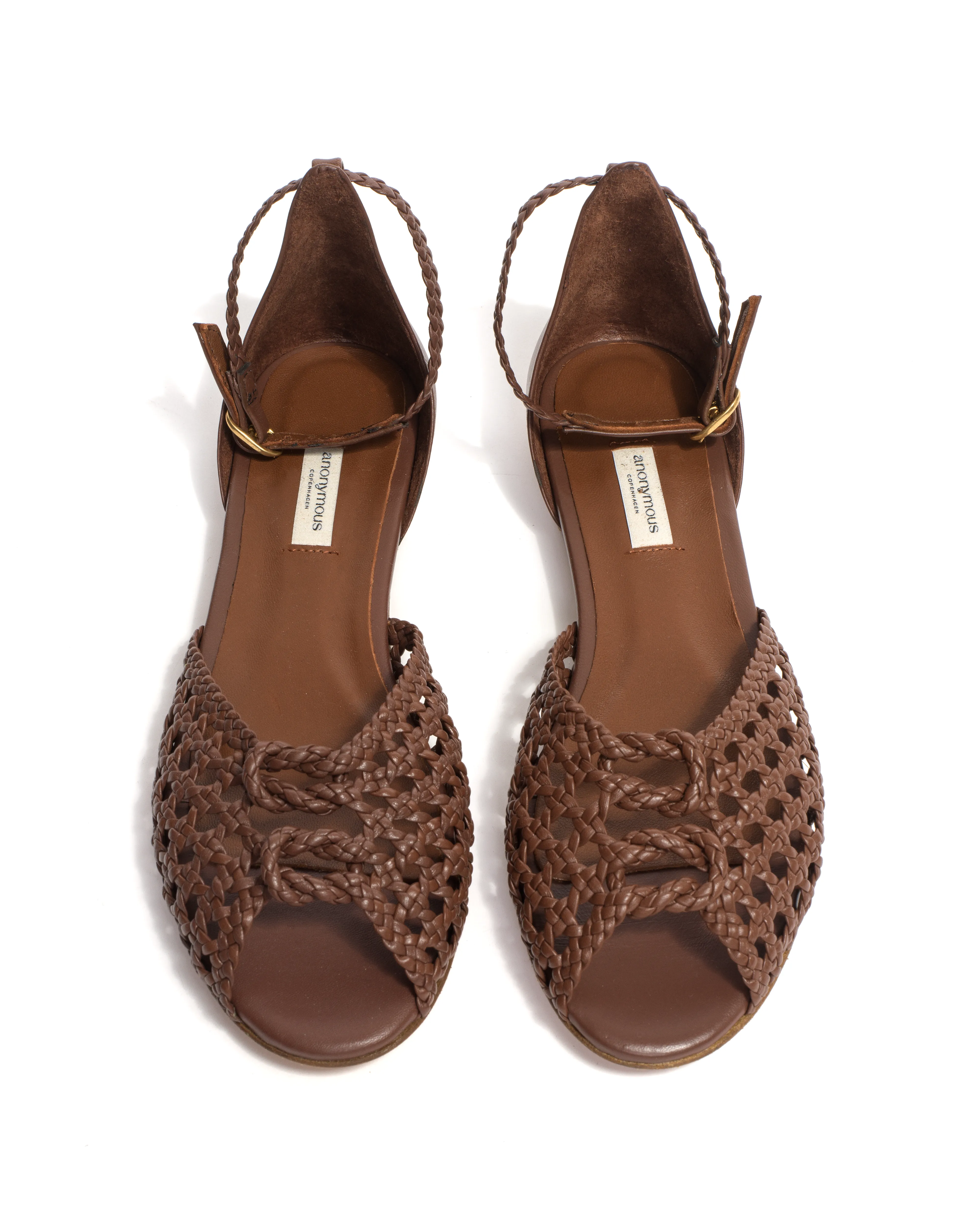 Lucy 10 hand-braided Hand-braided leather Chocolate sold by Anonymous Copenhagen product image thumbnail 4