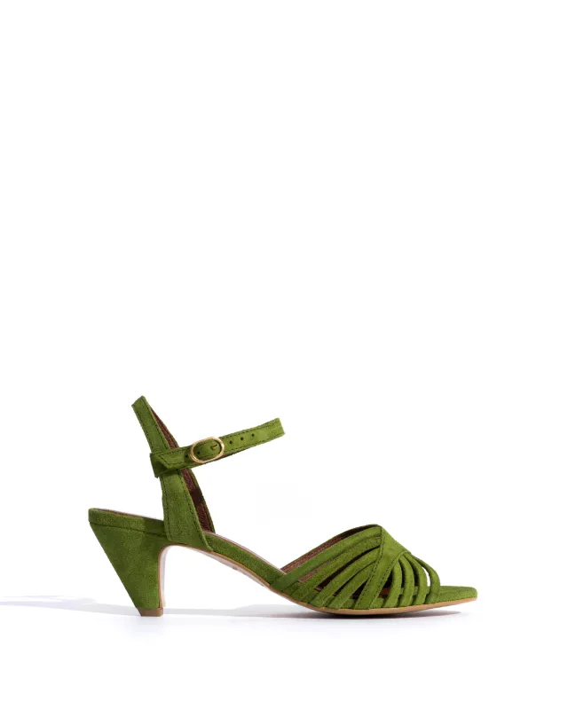 Hermine 50 stiletto Calf suede Grass green sold by Anonymous Copenhagen