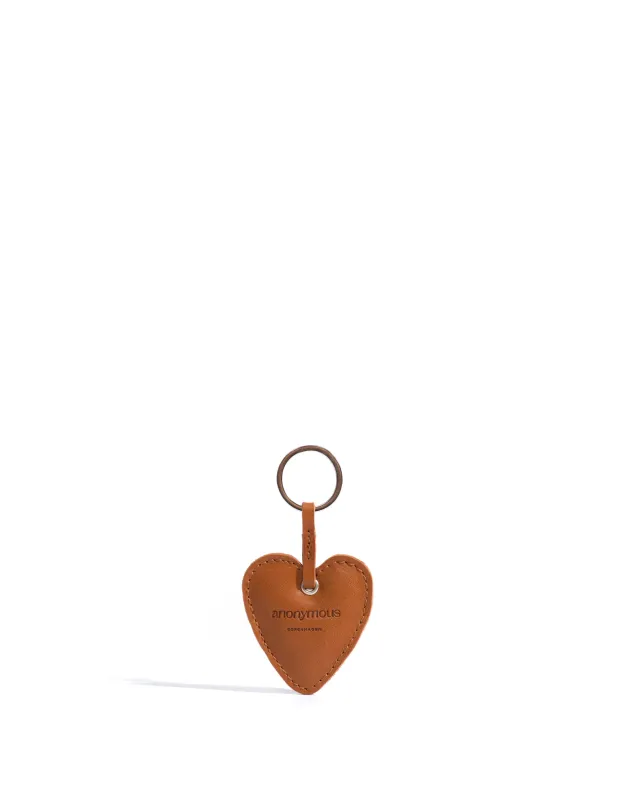 Heart keyring Soft calf Camel made by Anonymous Copenhagen