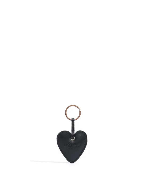 Heart keyring Soft calf Black made by Anonymous Copenhagen