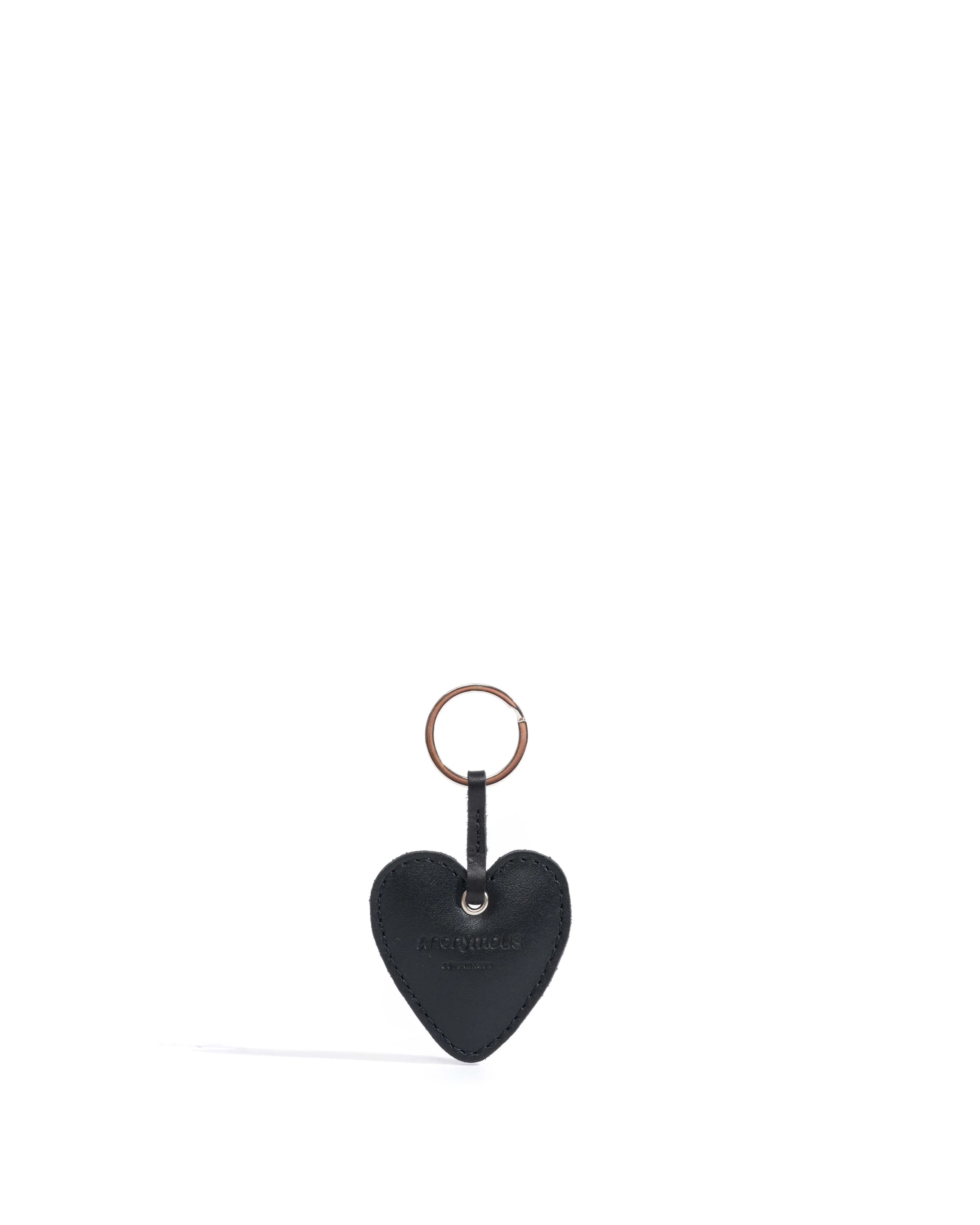 Heart keyring Soft calf Black sold by Anonymous Copenhagen