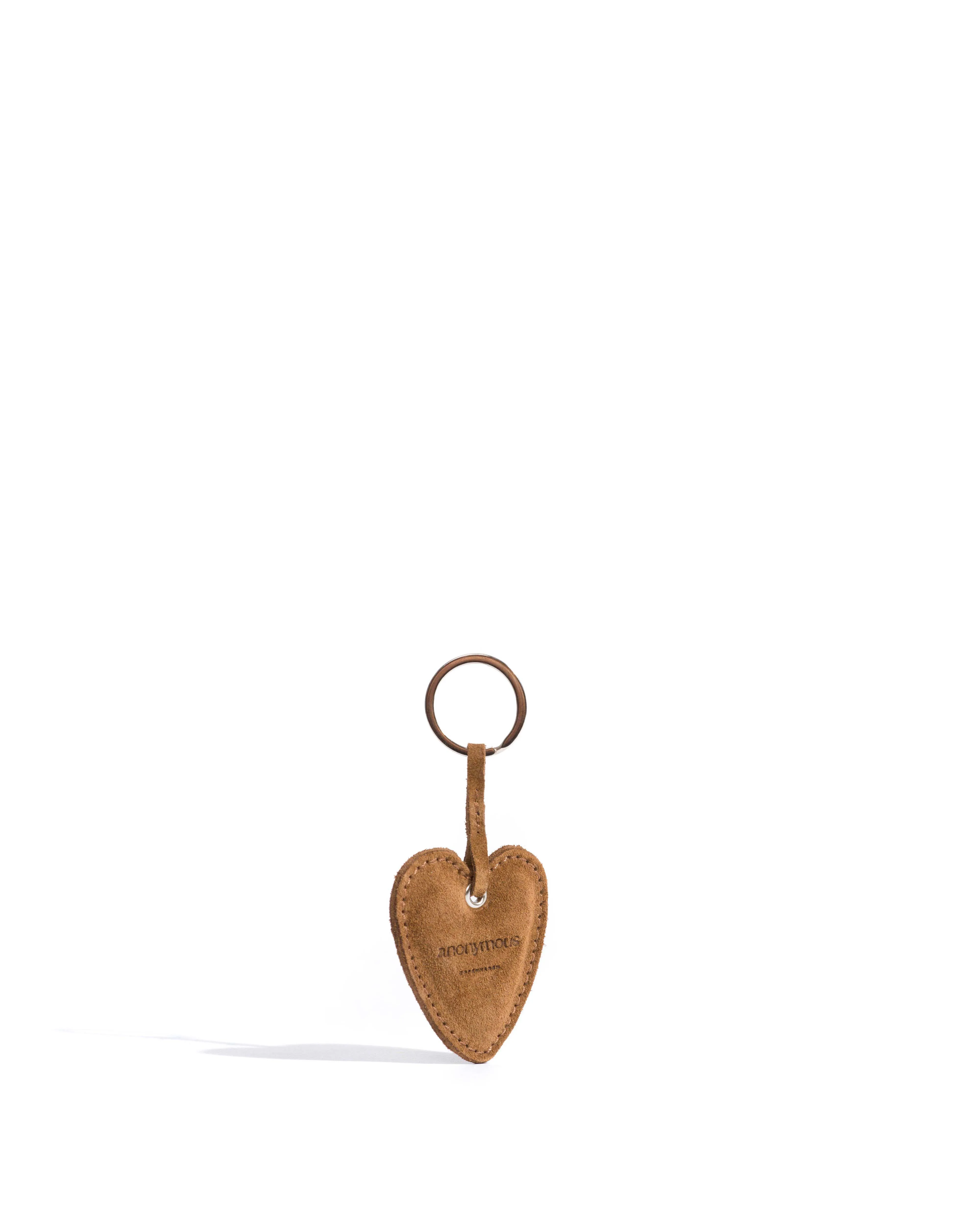 Heart keyring Calf suede Cinnamon sold by Anonymous Copenhagen product image thumbnail 2