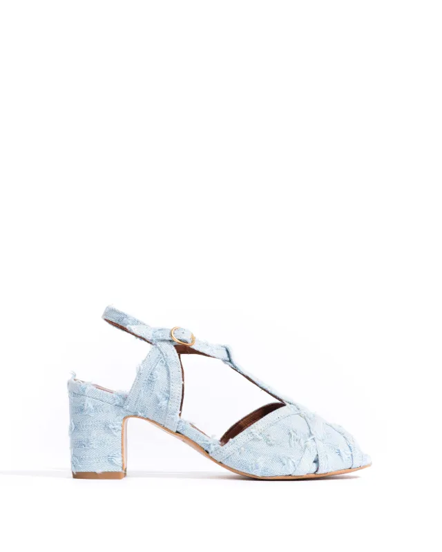 Therese 55 Denim Distressed washed blue made by Anonymous Copenhagen