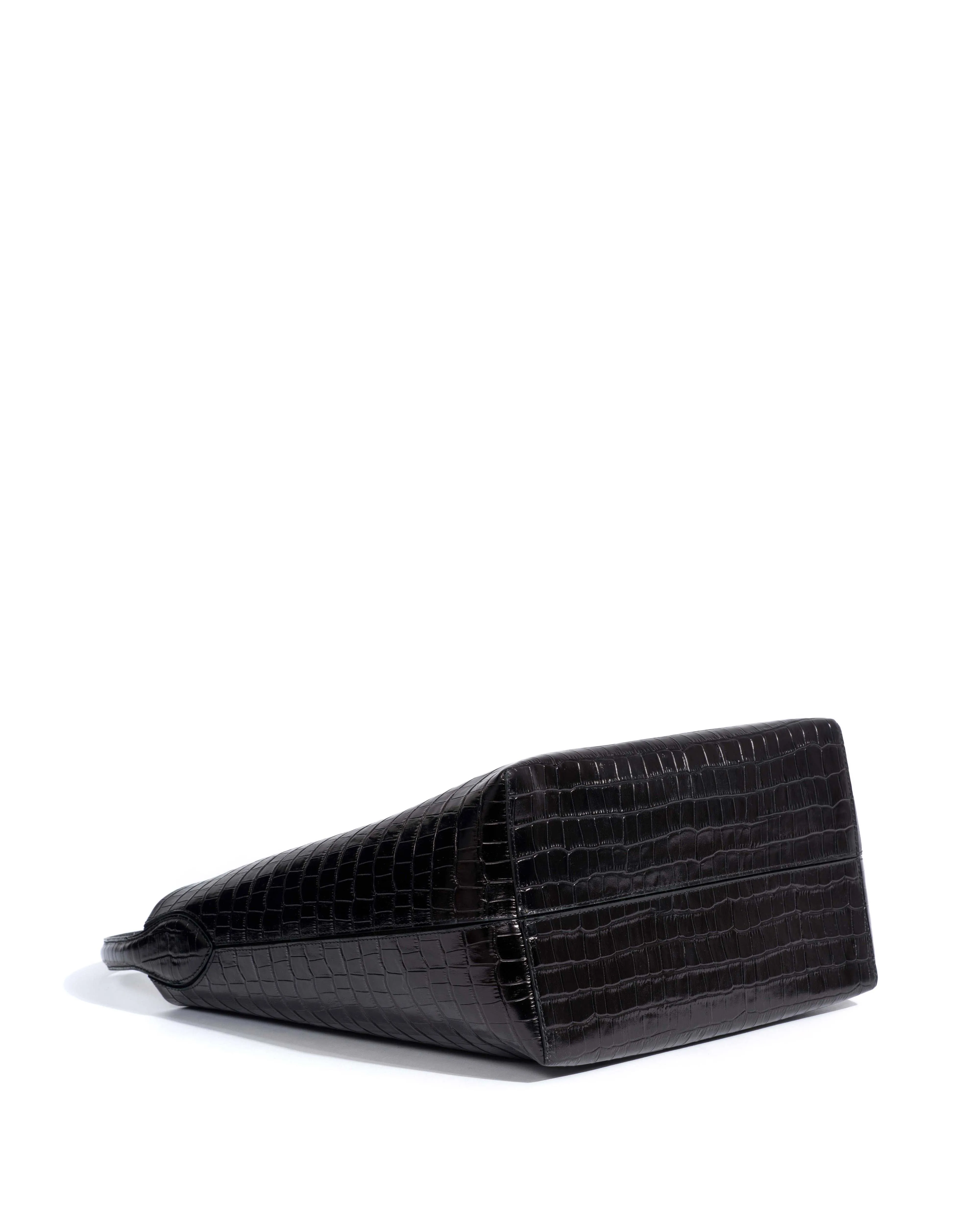 Versa everyday bag Polished croco calf Black sold by Anonymous Copenhagen product image thumbnail 4