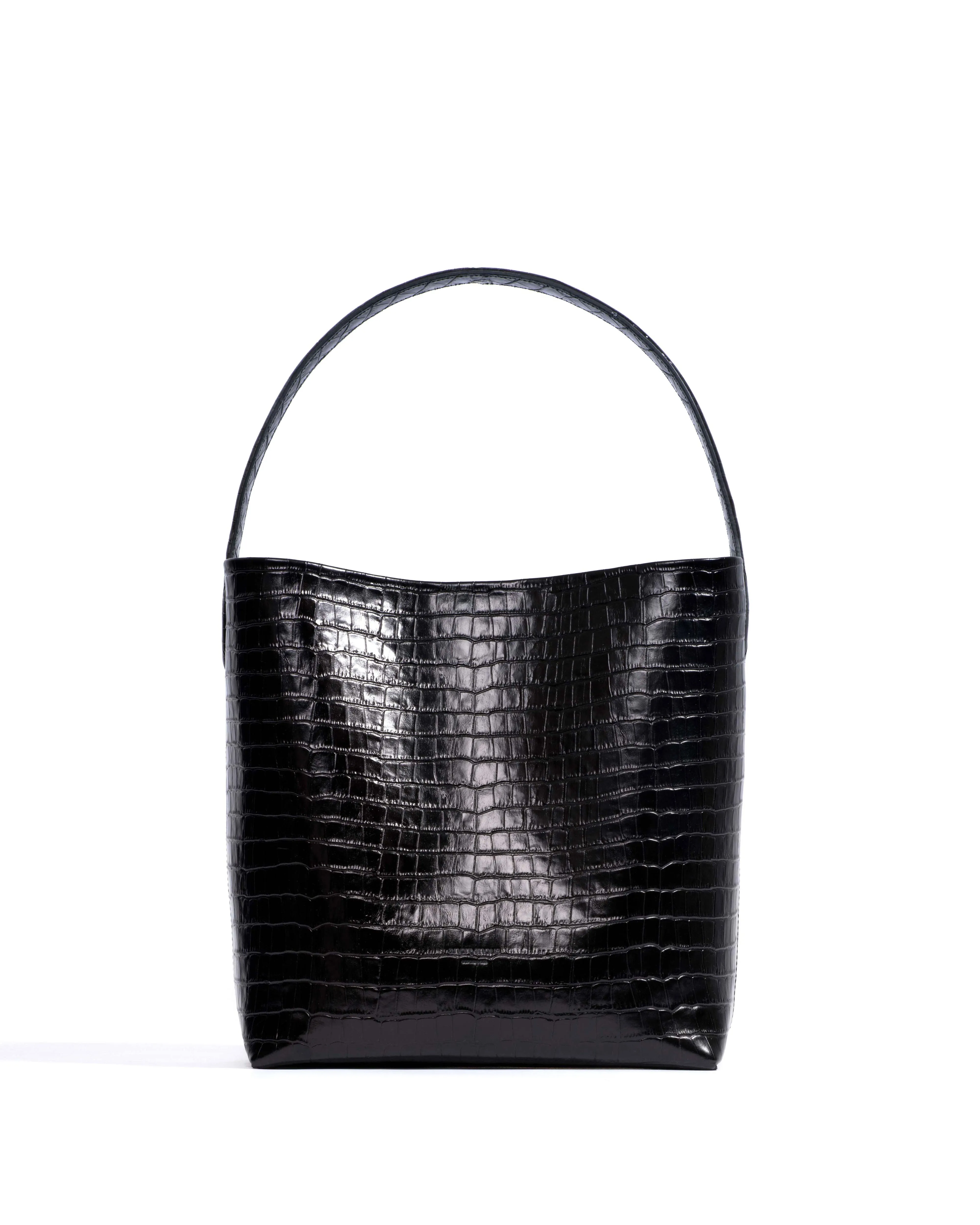 Versa everyday bag Polished croco calf Black sold by Anonymous Copenhagen