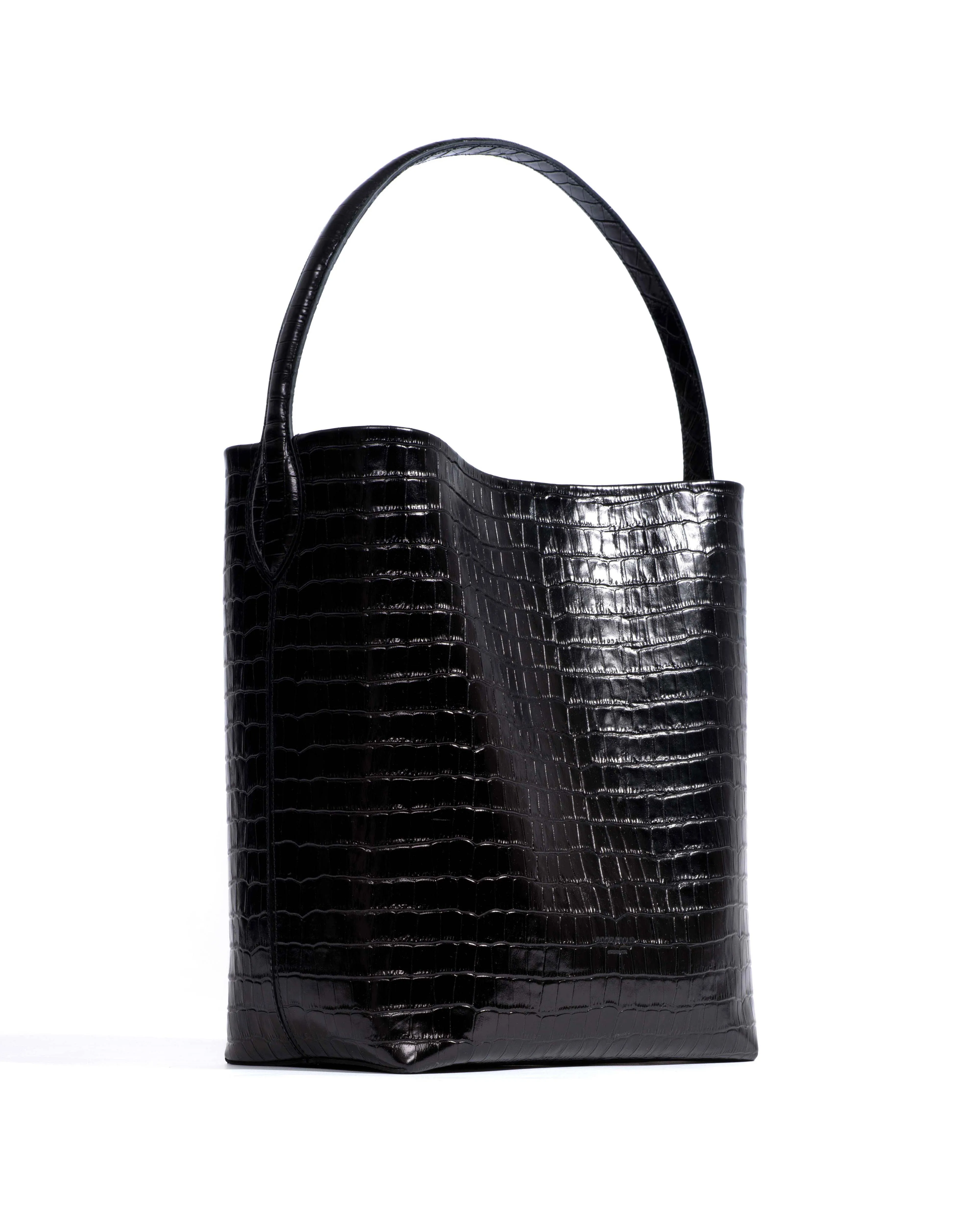 Versa everyday bag Polished croco calf Black sold by Anonymous Copenhagen product image thumbnail 2
