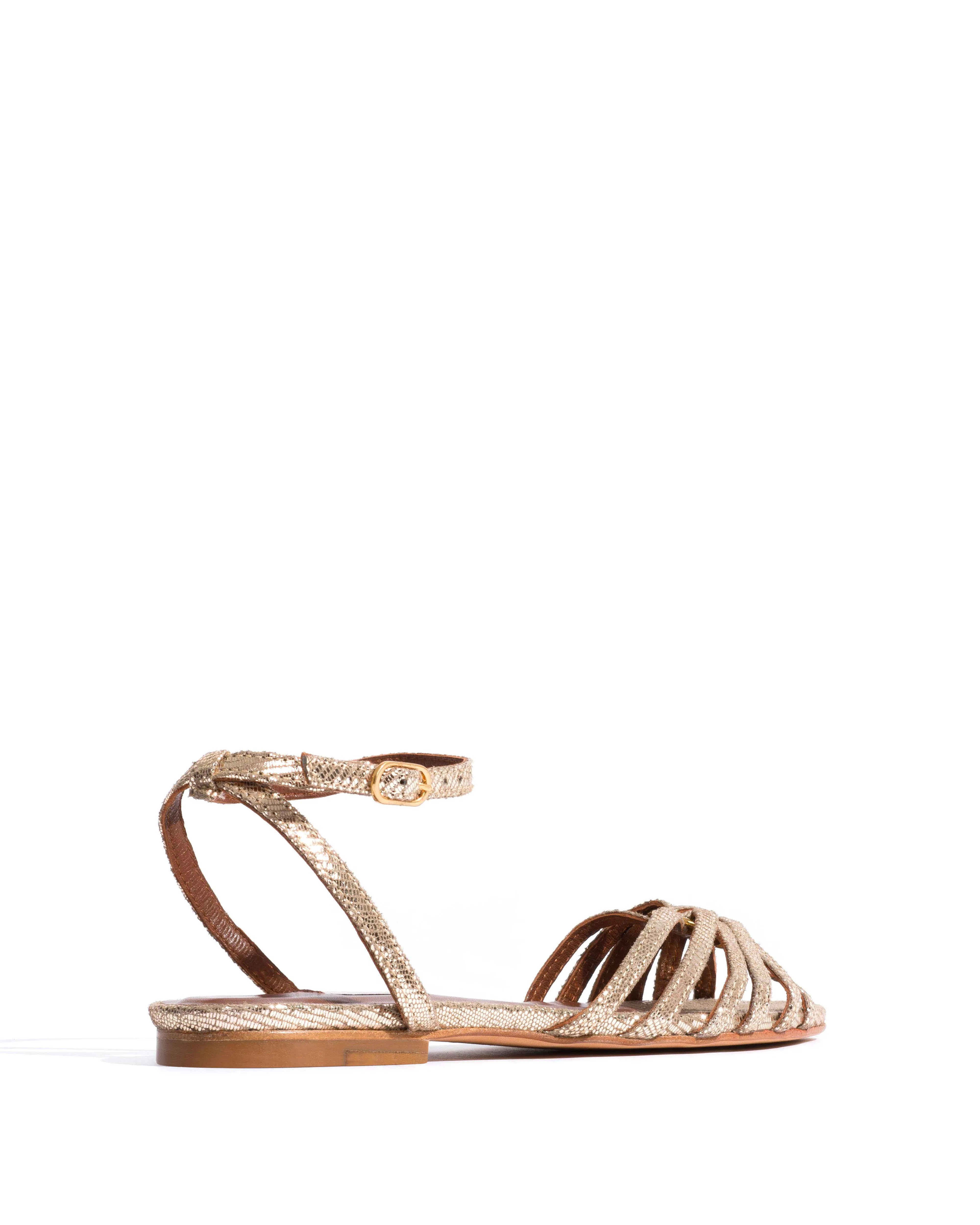 Lopes 10 Lizard metallic goat Vintage champagne sold by Anonymous Copenhagen product image thumbnail 3