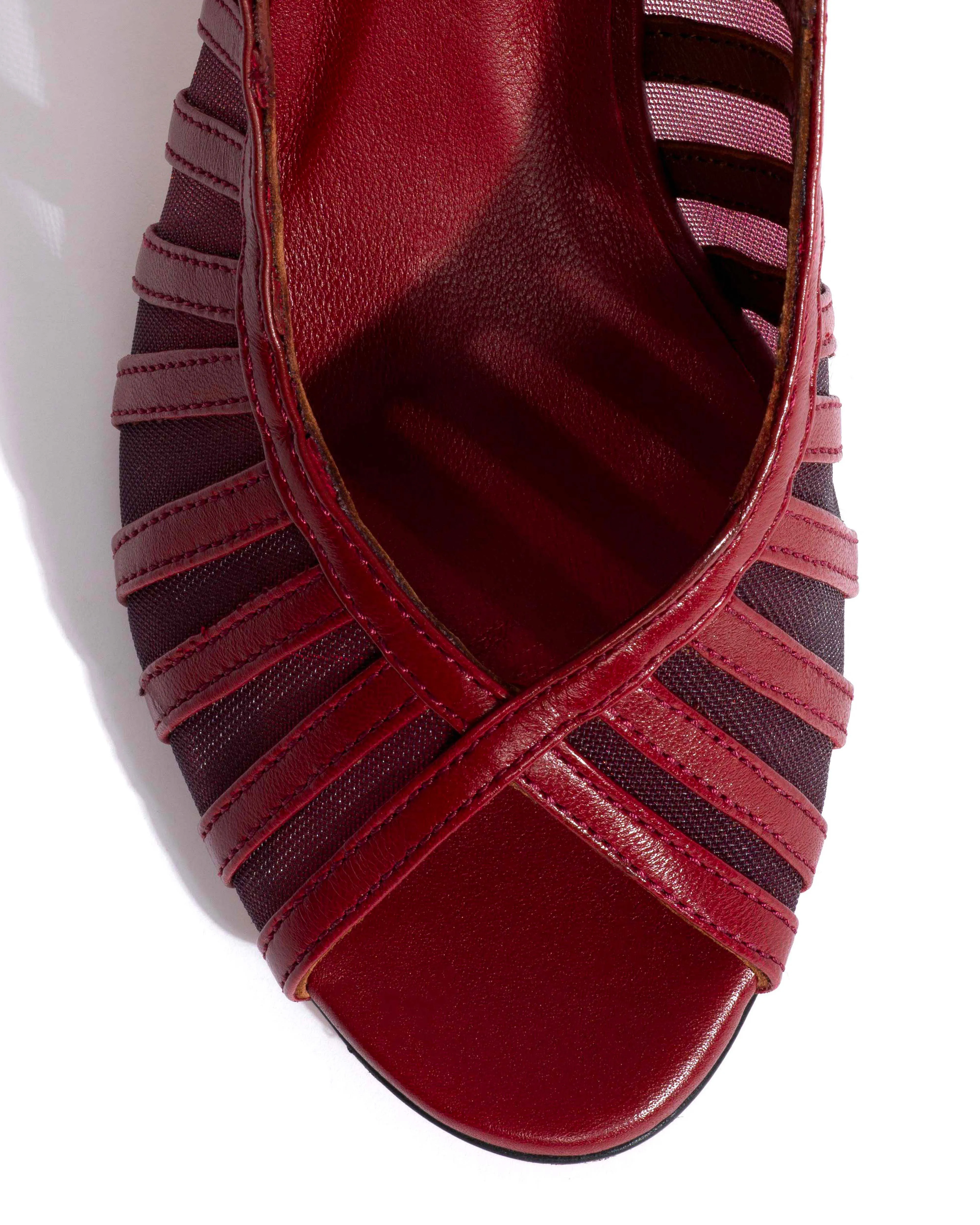 Carminho 75 mesh Shiny lamb & mesh Pomegranate sold by Anonymous Copenhagen product image thumbnail 5