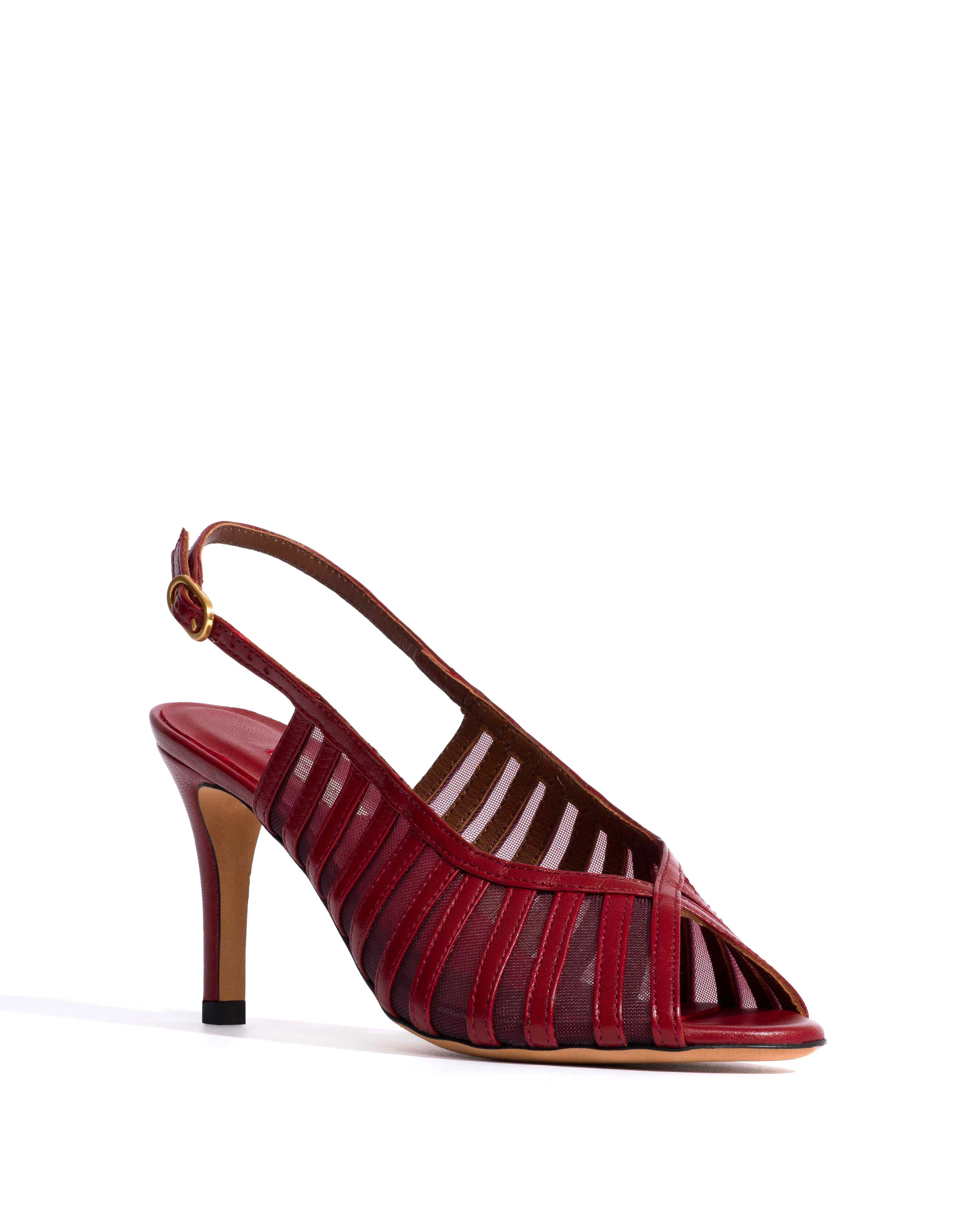 Carminho 75 mesh Shiny lamb & mesh Pomegranate sold by Anonymous Copenhagen product image thumbnail 2