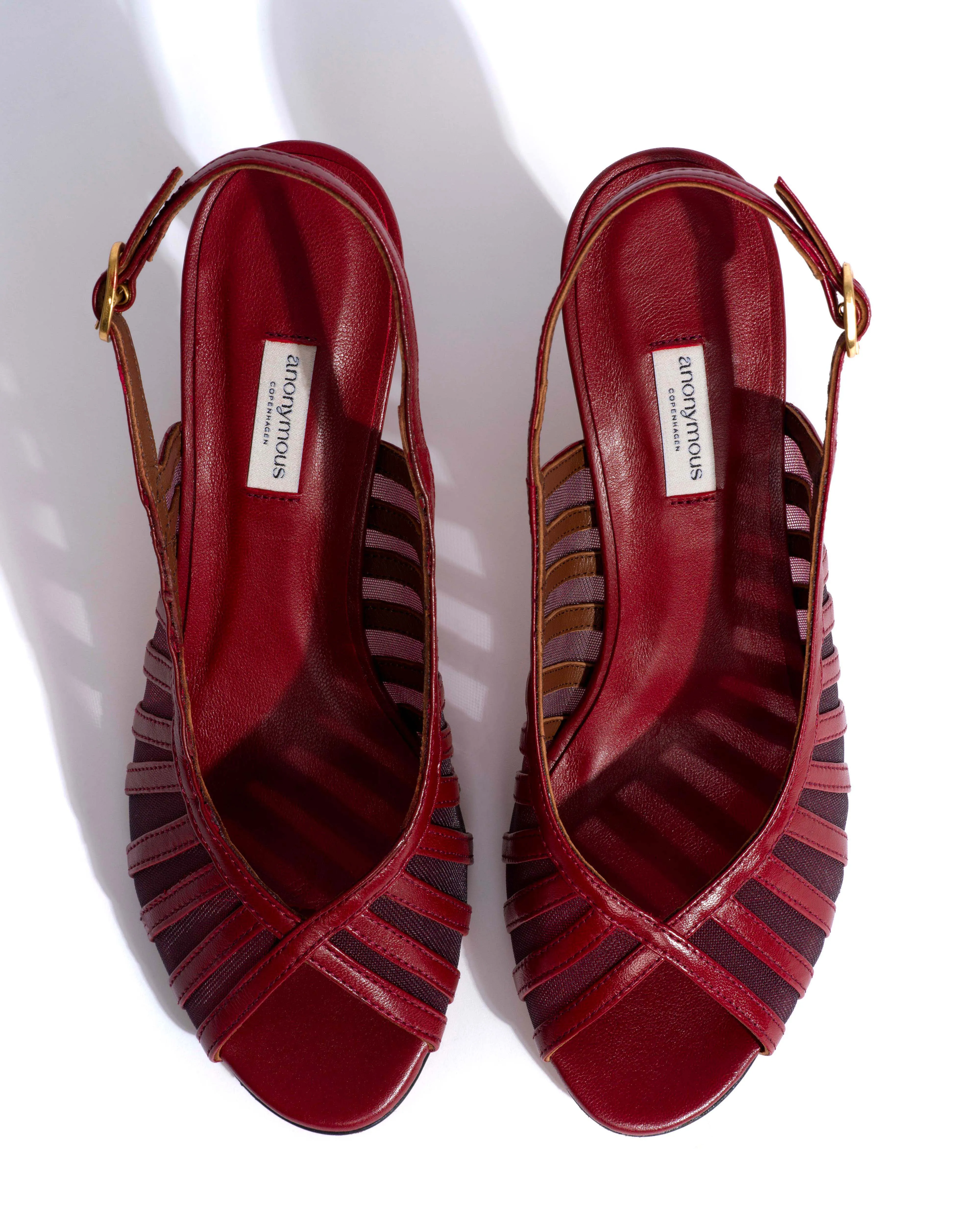 Carminho 75 mesh Shiny lamb & mesh Pomegranate sold by Anonymous Copenhagen product image thumbnail 4