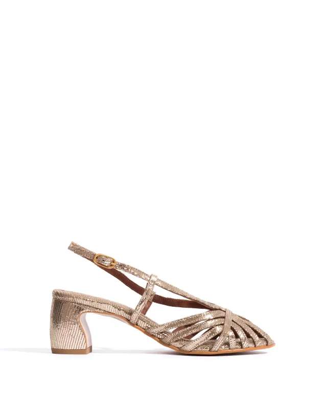 Briddie 50 Lizard metallic goat Vintage champagne made by Anonymous Copenhagen