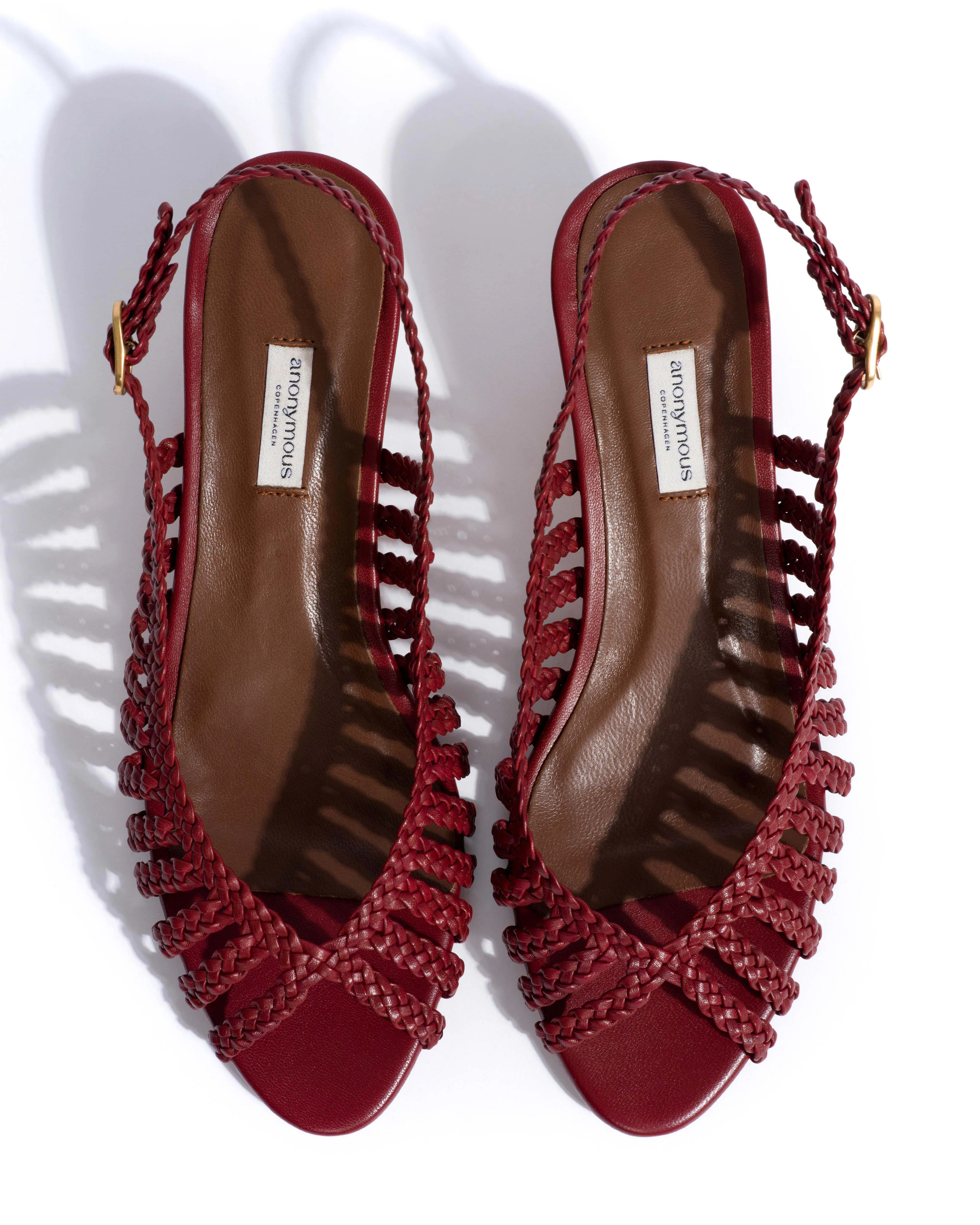 Carminho 40 hand-braided Hand-braided leather Pomegranate sold by Anonymous Copenhagen product image thumbnail 4