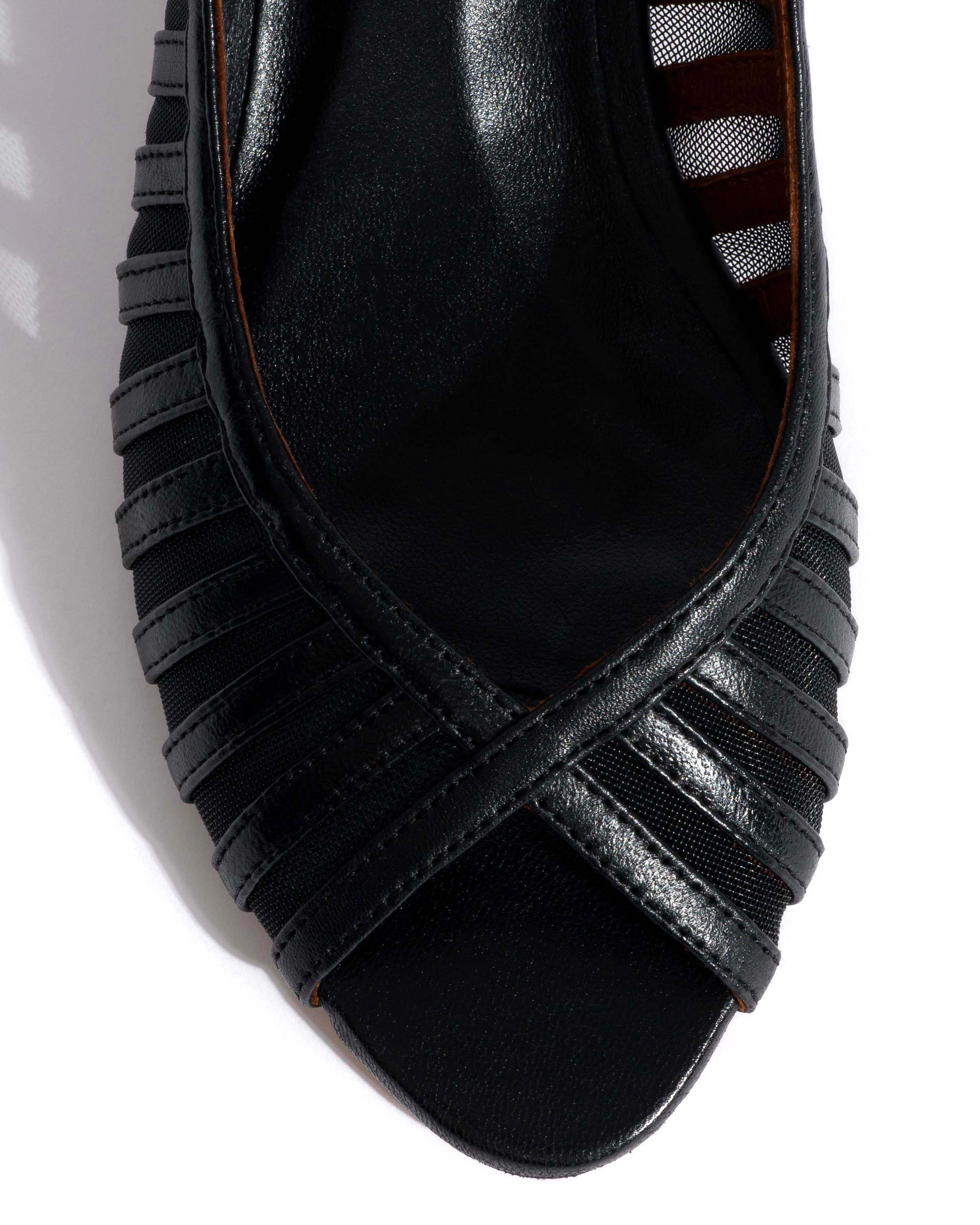Carminho 40 mesh Shiny lamb & mesh Black sold by Anonymous Copenhagen product image thumbnail 5
