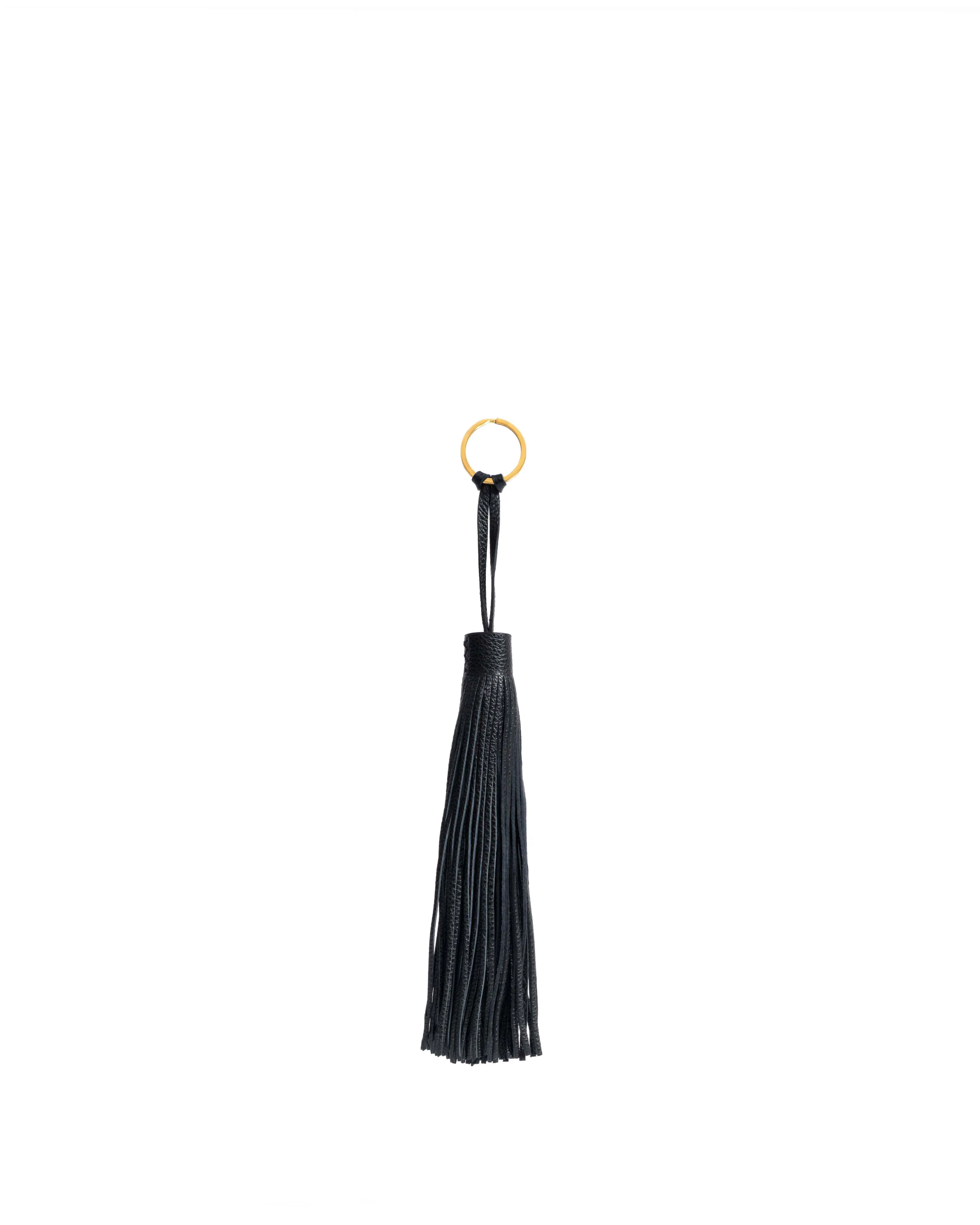 Langley fringe keyring Pebbled soft calf Black sold by Anonymous Copenhagen