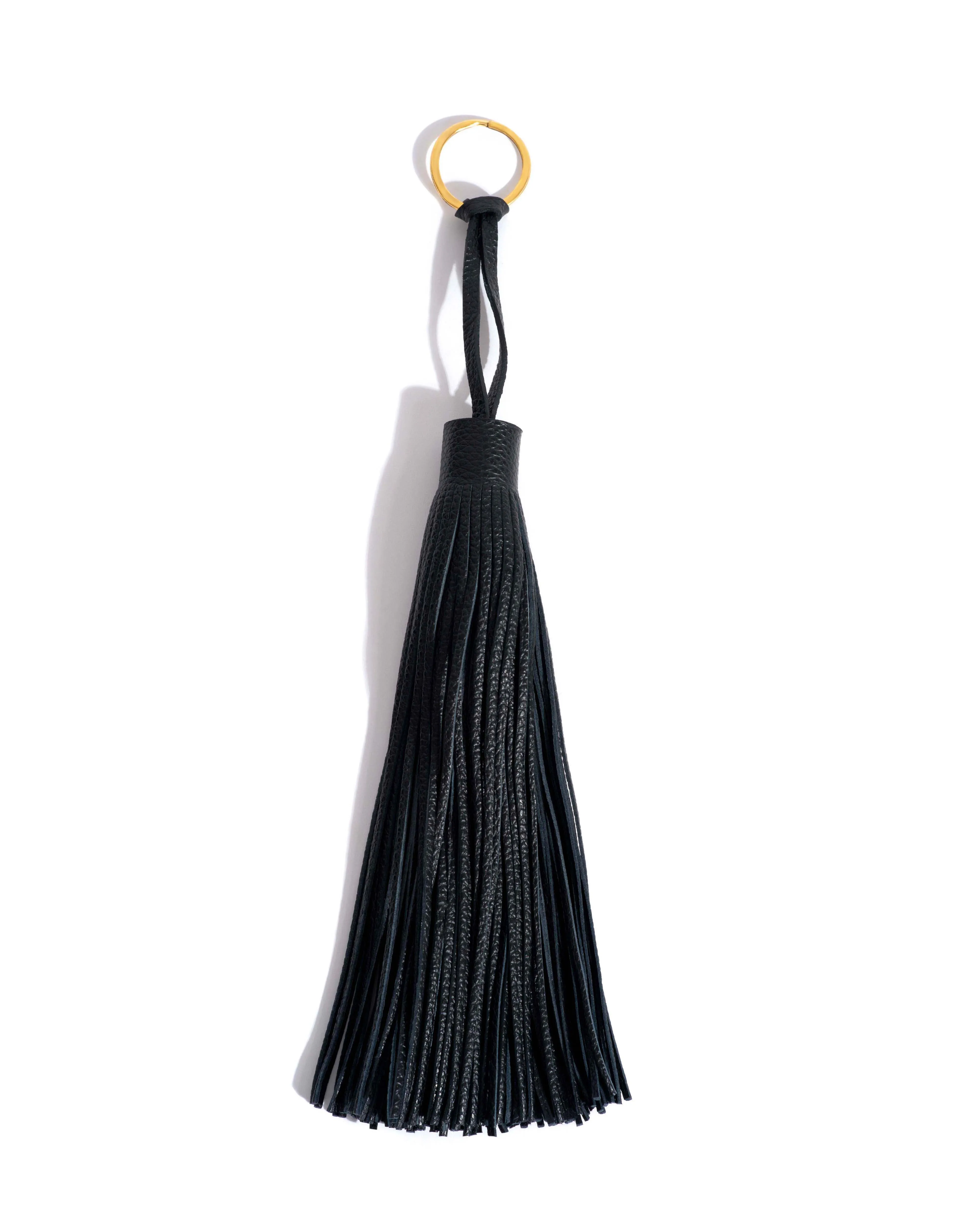 Langley fringe keyring Pebbled soft calf Black sold by Anonymous Copenhagen product image thumbnail 3