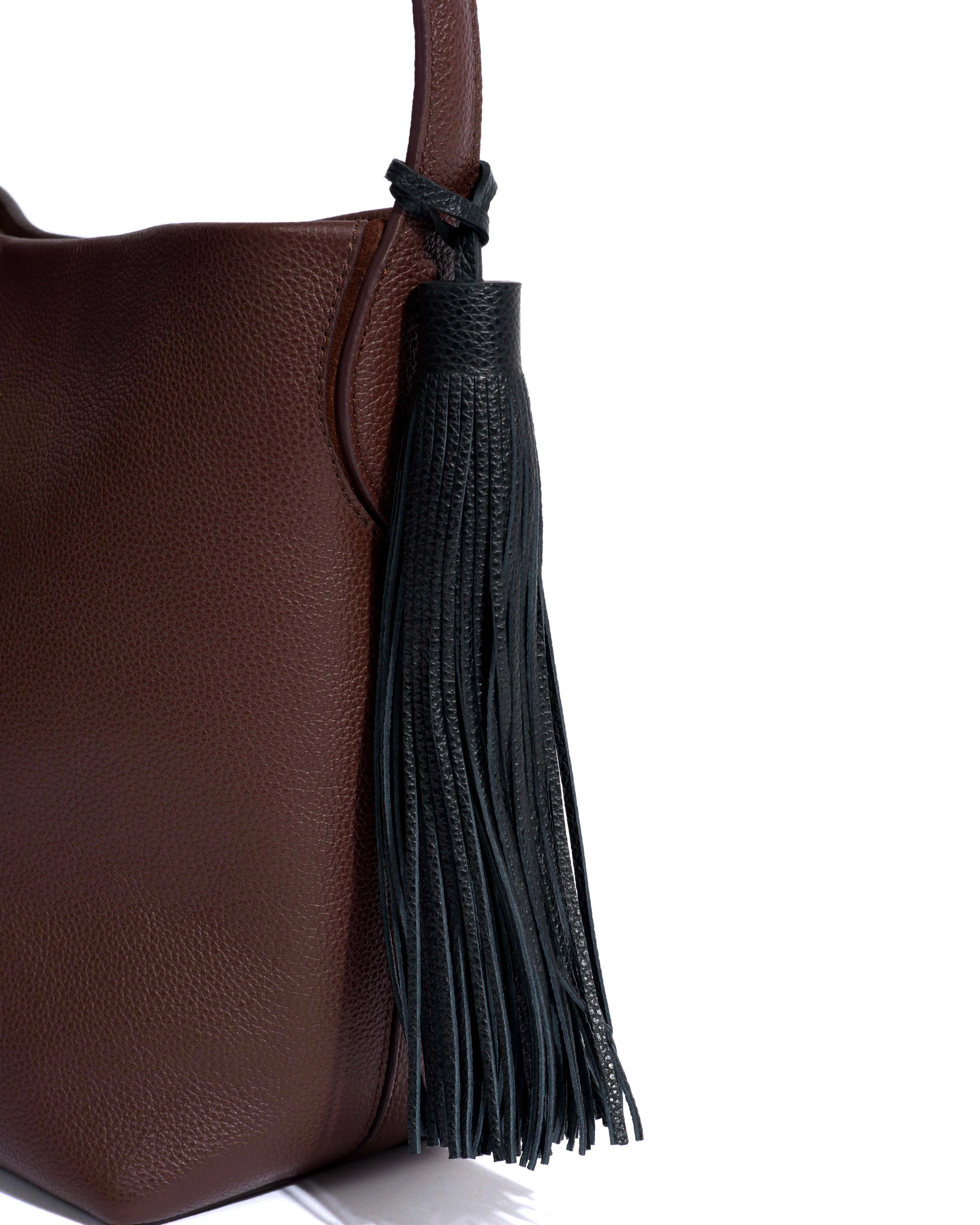 Langley fringe keyring Pebbled soft calf Black sold by Anonymous Copenhagen product image thumbnail 4
