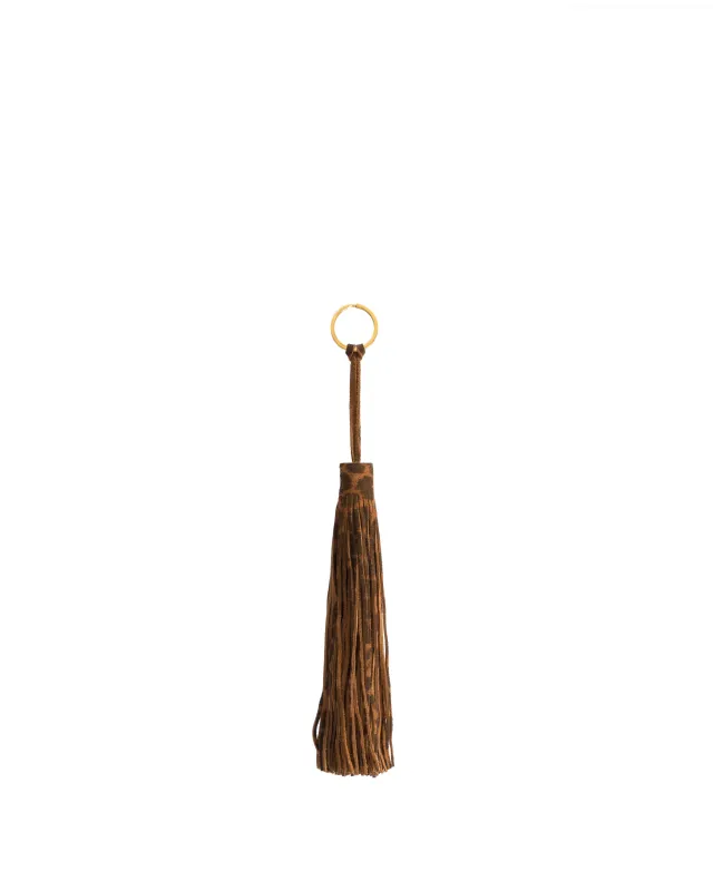 Langley fringe keyring Calf suede print Leopard made by Anonymous Copenhagen