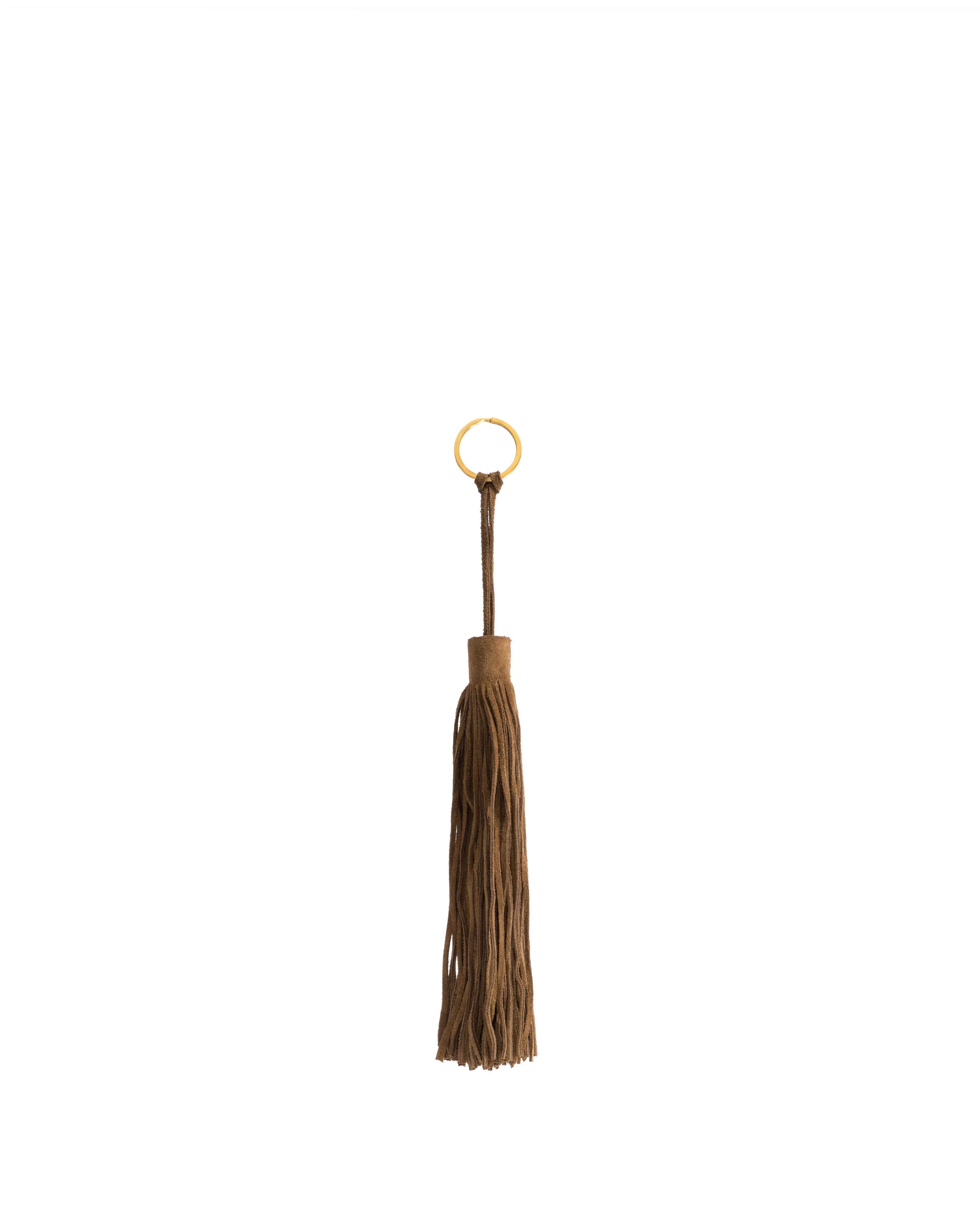 Langley fringe keyring Calf suede Cinnamon sold by Anonymous Copenhagen