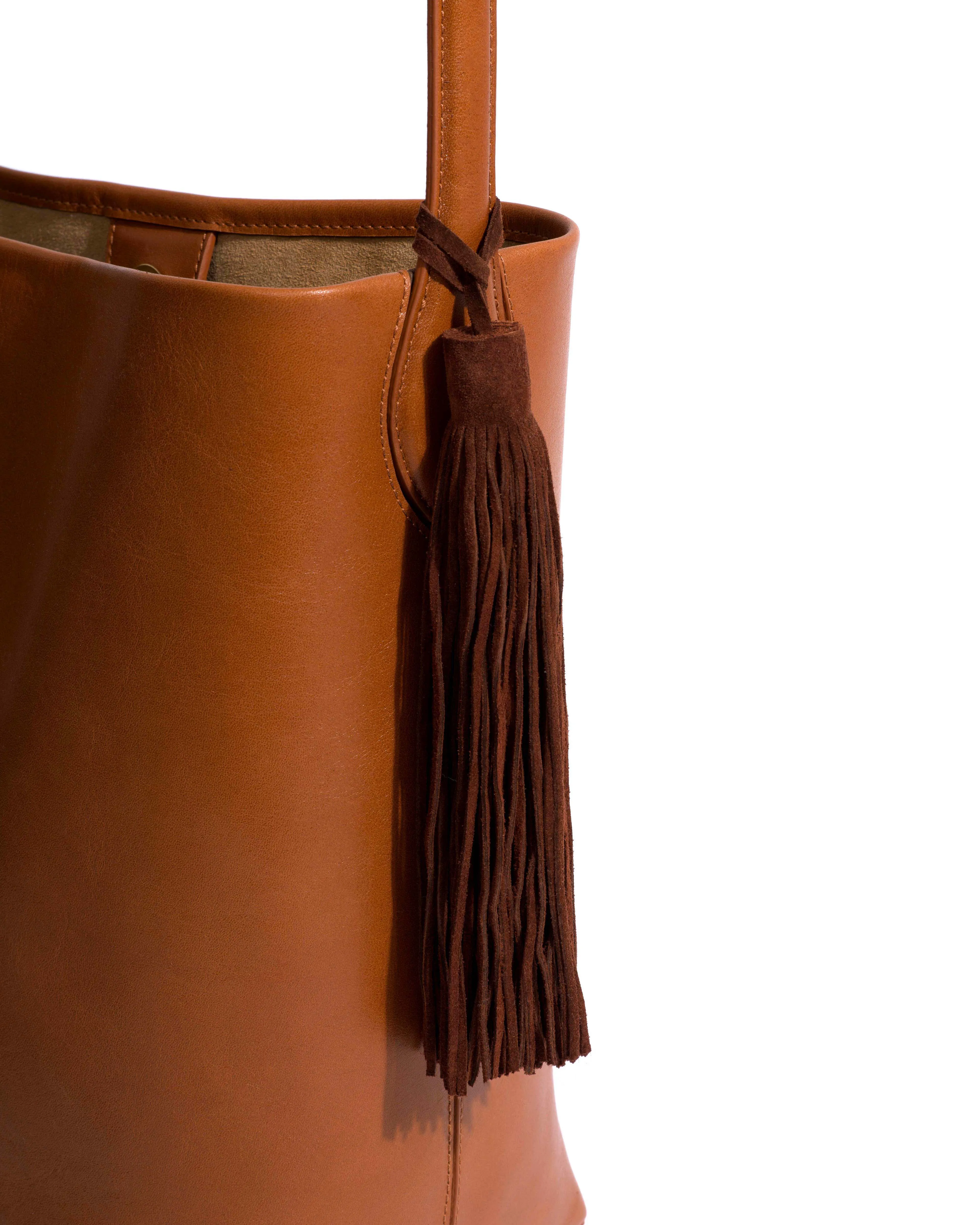 Langley fringe keyring Calf suede Chocolate sold by Anonymous Copenhagen product image thumbnail 4