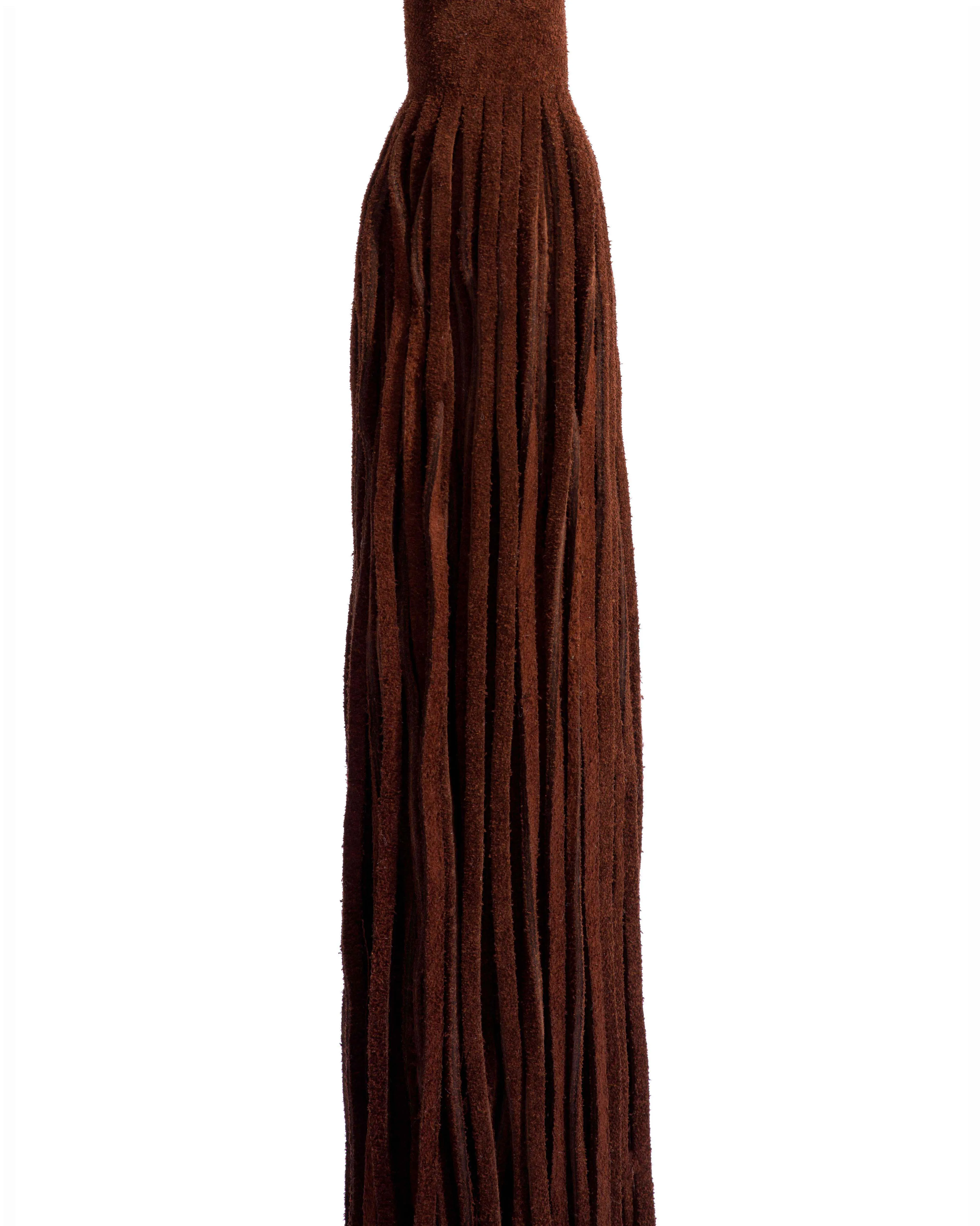 Langley fringe keyring Calf suede Chocolate sold by Anonymous Copenhagen product image thumbnail 2