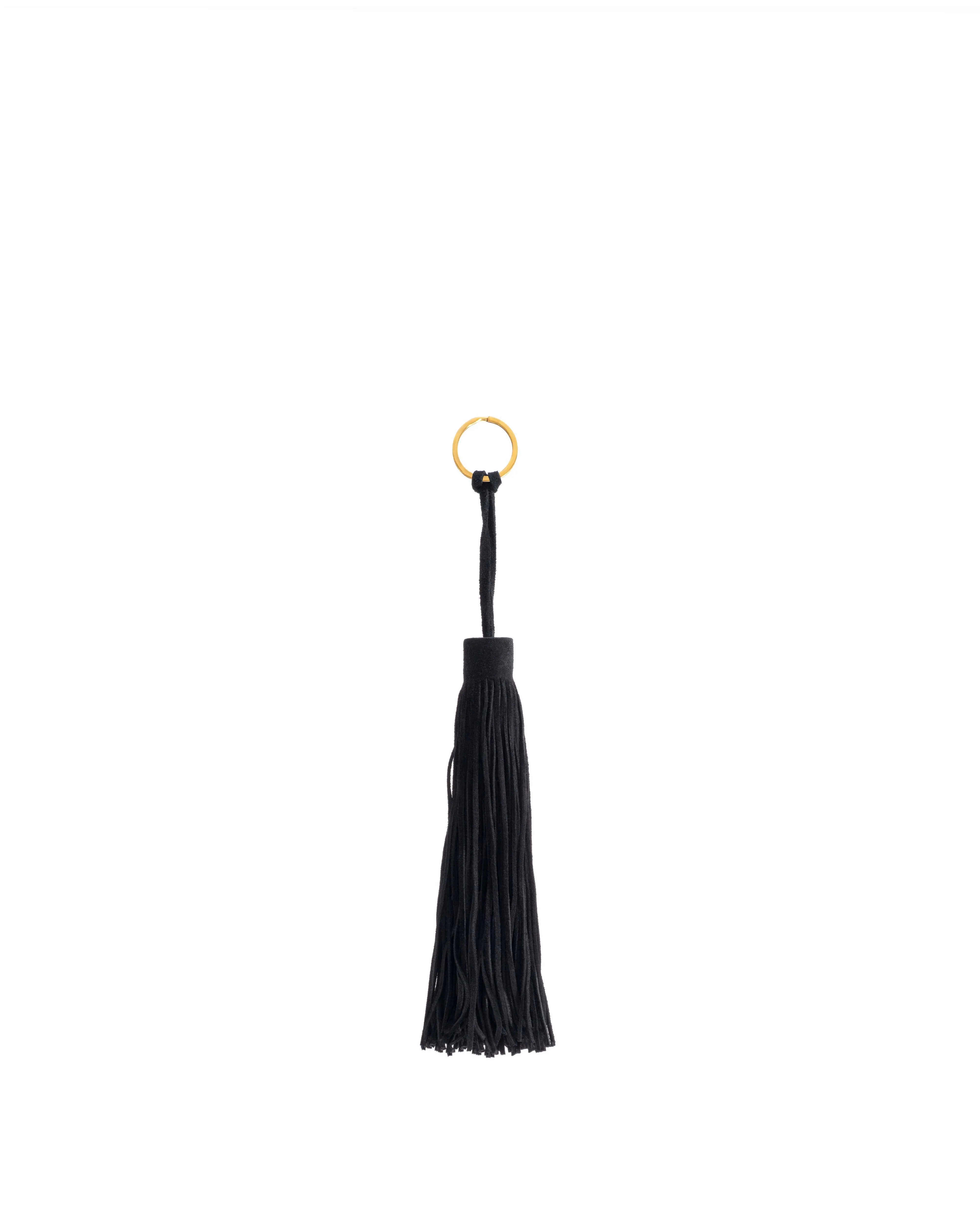 Langley fringe keyring Calf suede Black sold by Anonymous Copenhagen