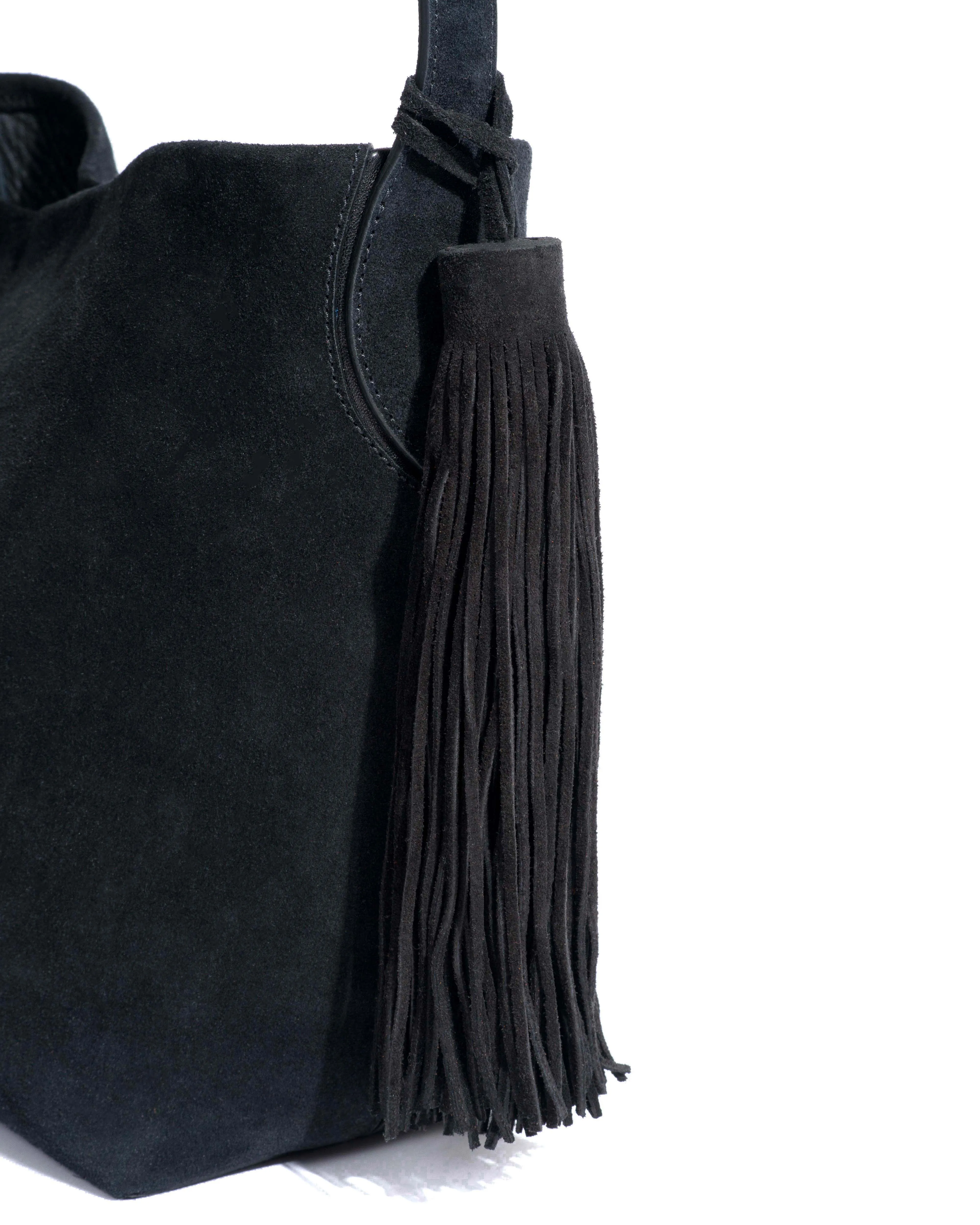 Langley fringe keyring Calf suede Black sold by Anonymous Copenhagen product image thumbnail 4
