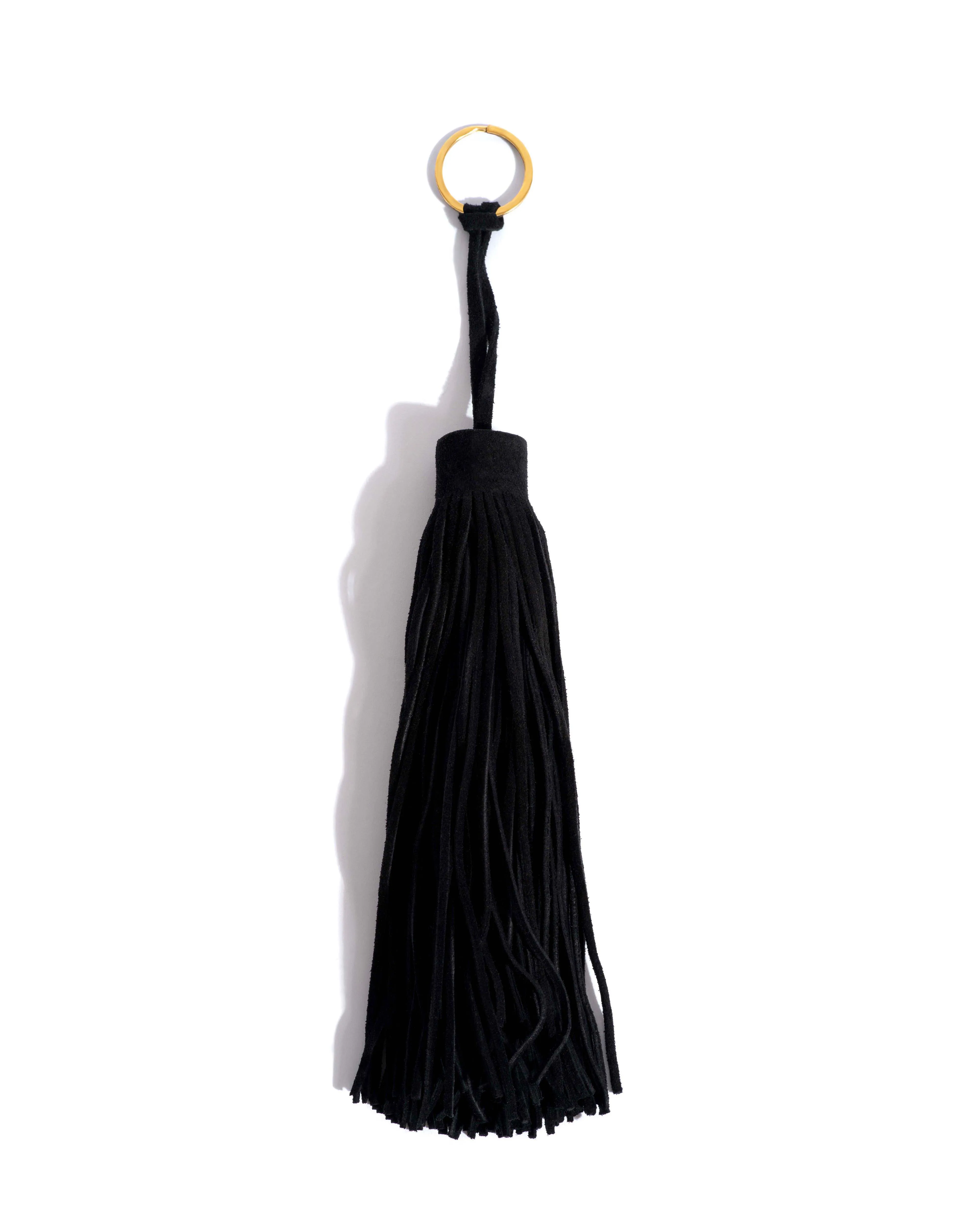 Langley fringe keyring Calf suede Black sold by Anonymous Copenhagen product image thumbnail 3