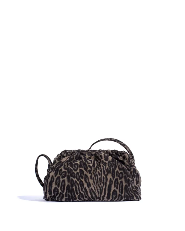 Hally classic cloud bag Calf suede print Snow leopard made by Anonymous Copenhagen